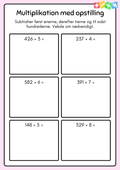 Multiplikation med opstilling  - hæfte