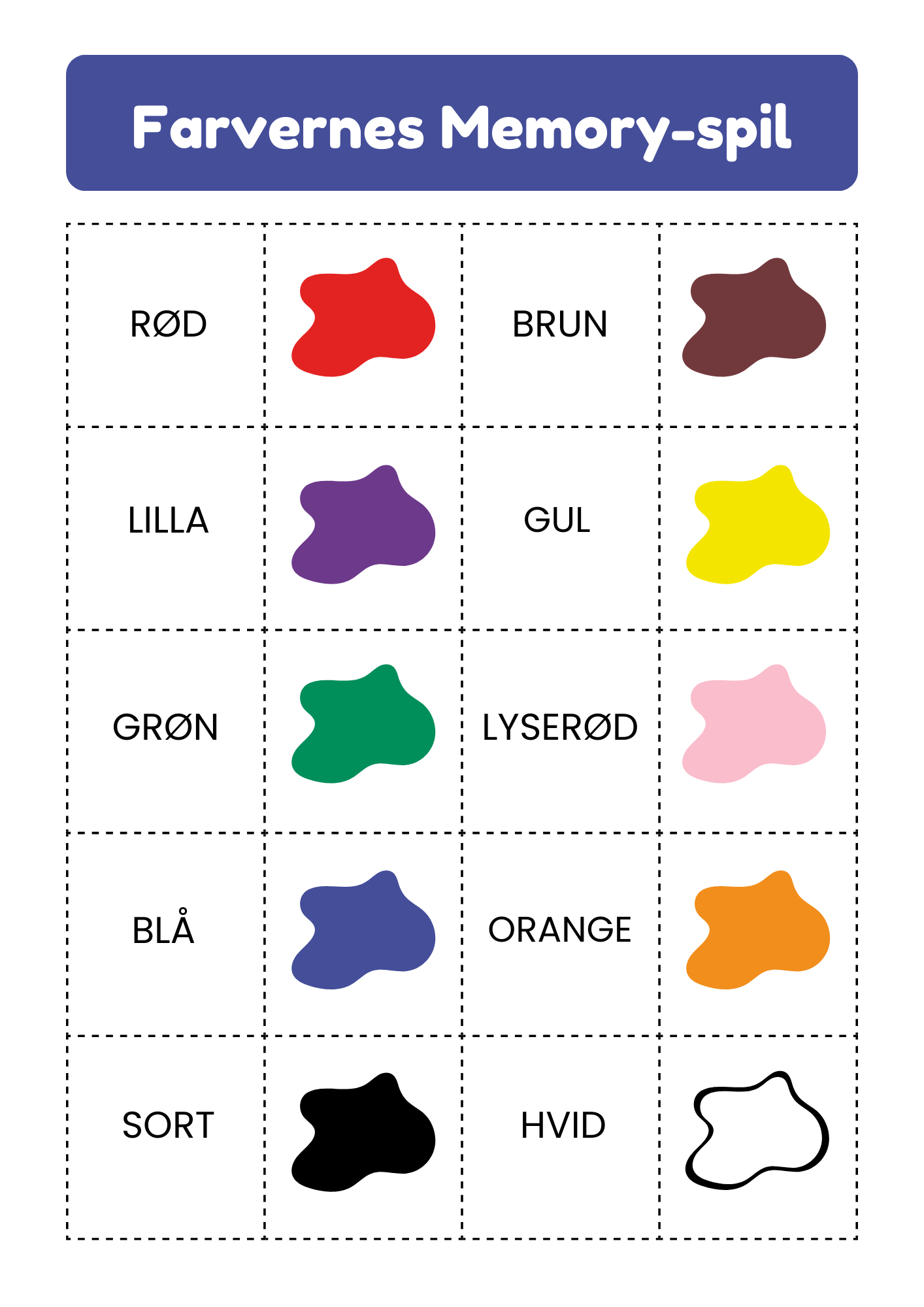 Farvernes Memory-spil