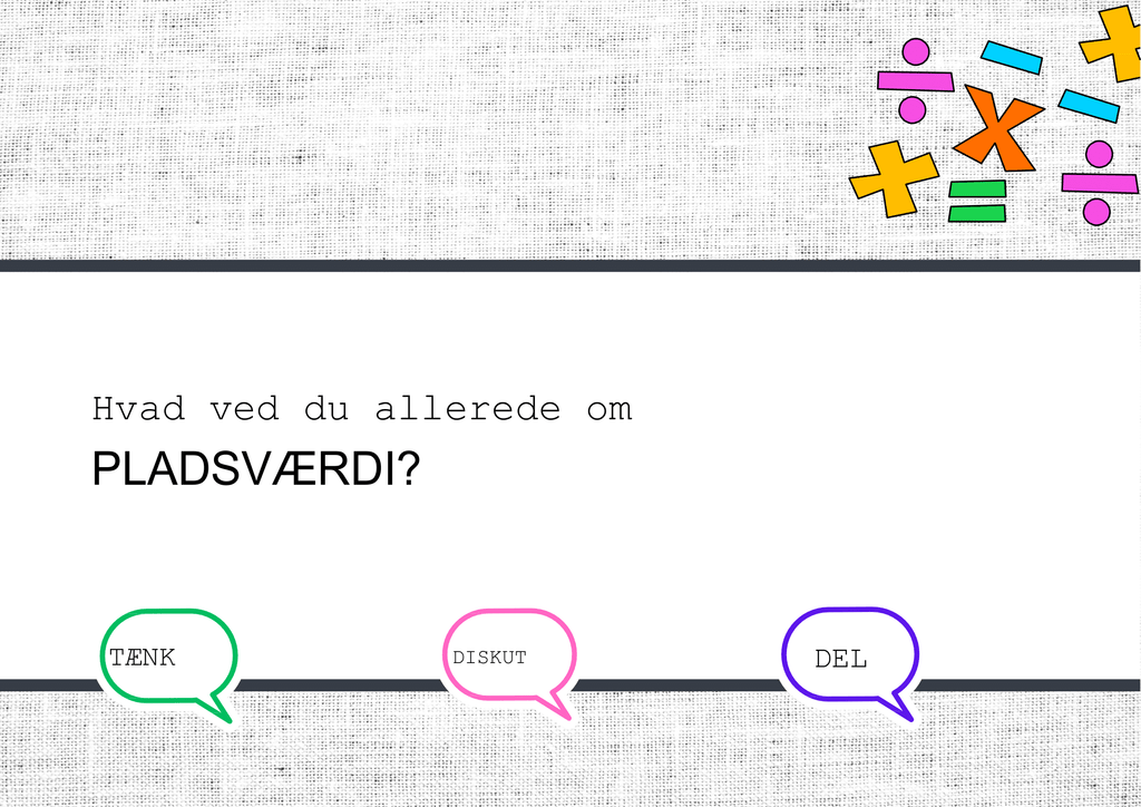 Pladsværdi – Præsentation + spørgsmål