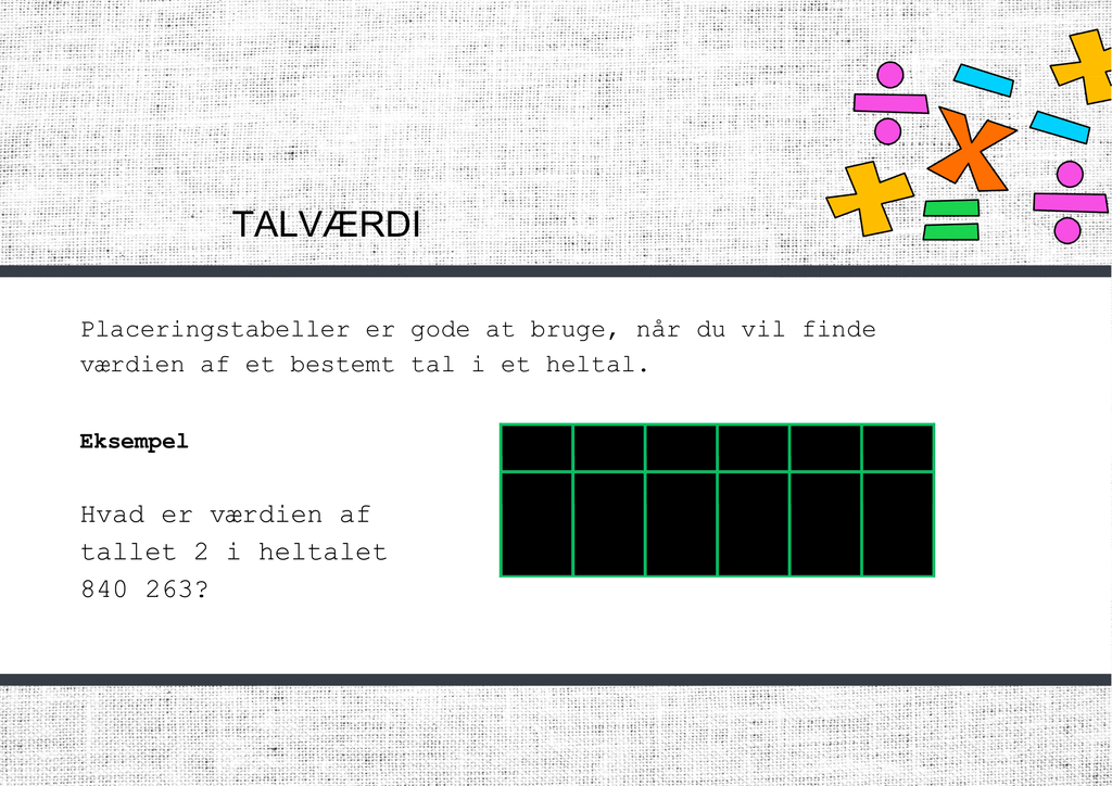 Pladsværdi – Præsentation + spørgsmål
