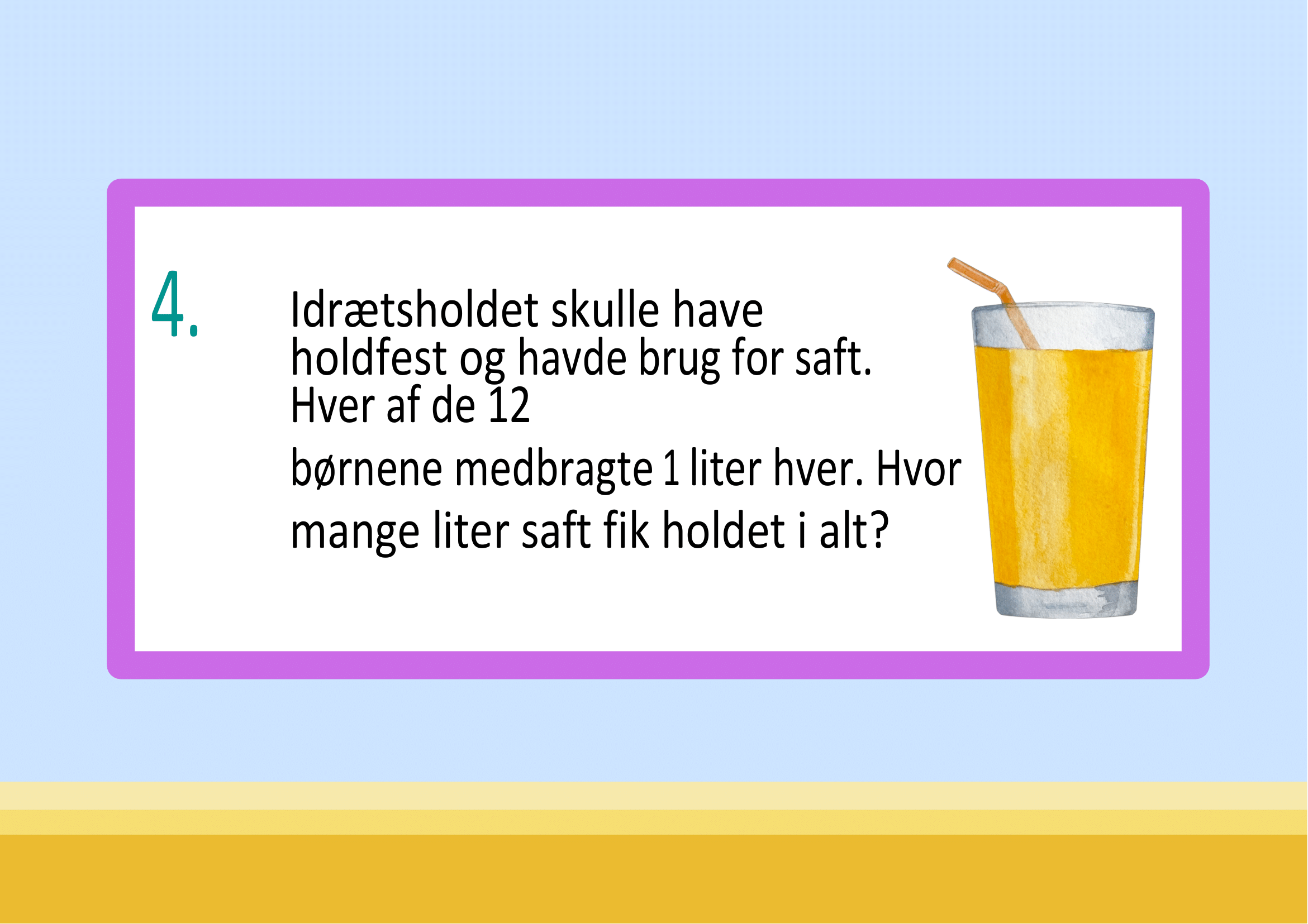 Vi træner på måleenheder