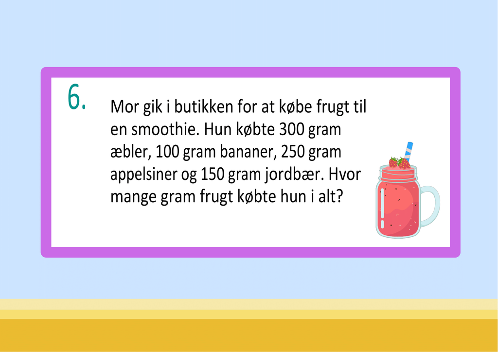 Vi træner på måleenheder