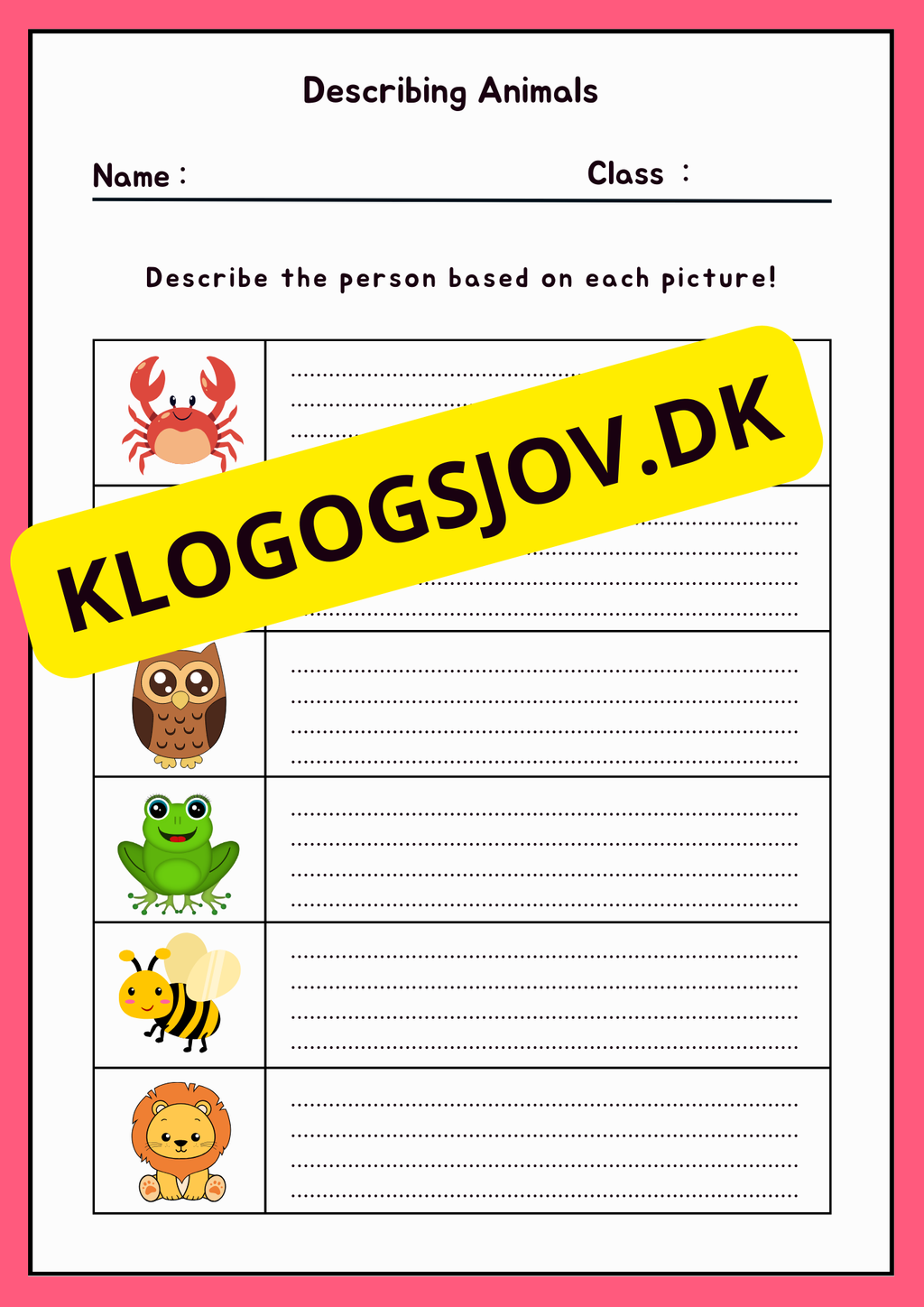 Describing People and Animals