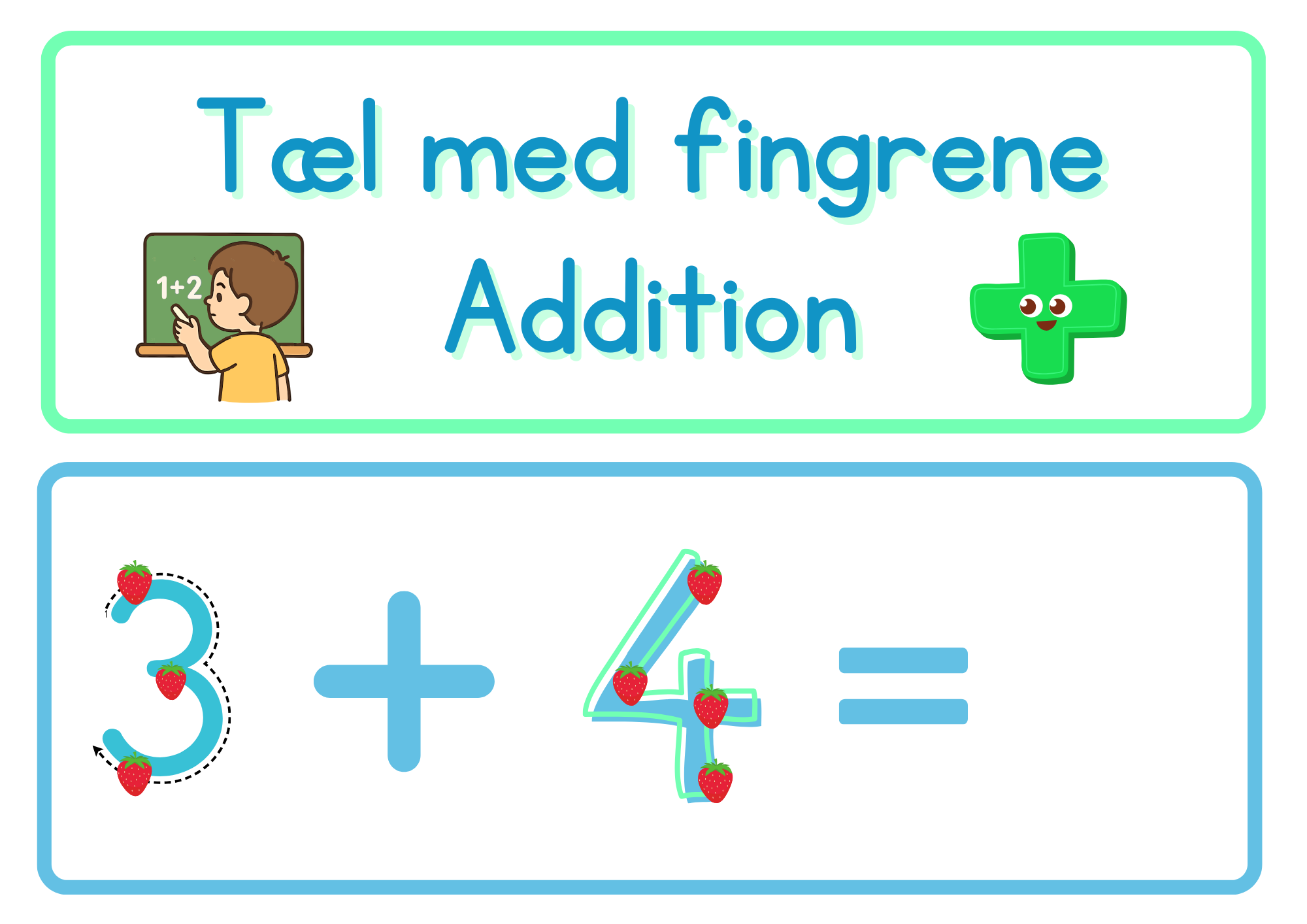 Tæl med fingrene – Addition