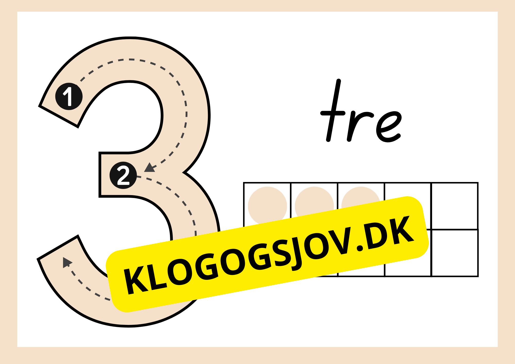 Talkort – Vægkort – 0–9