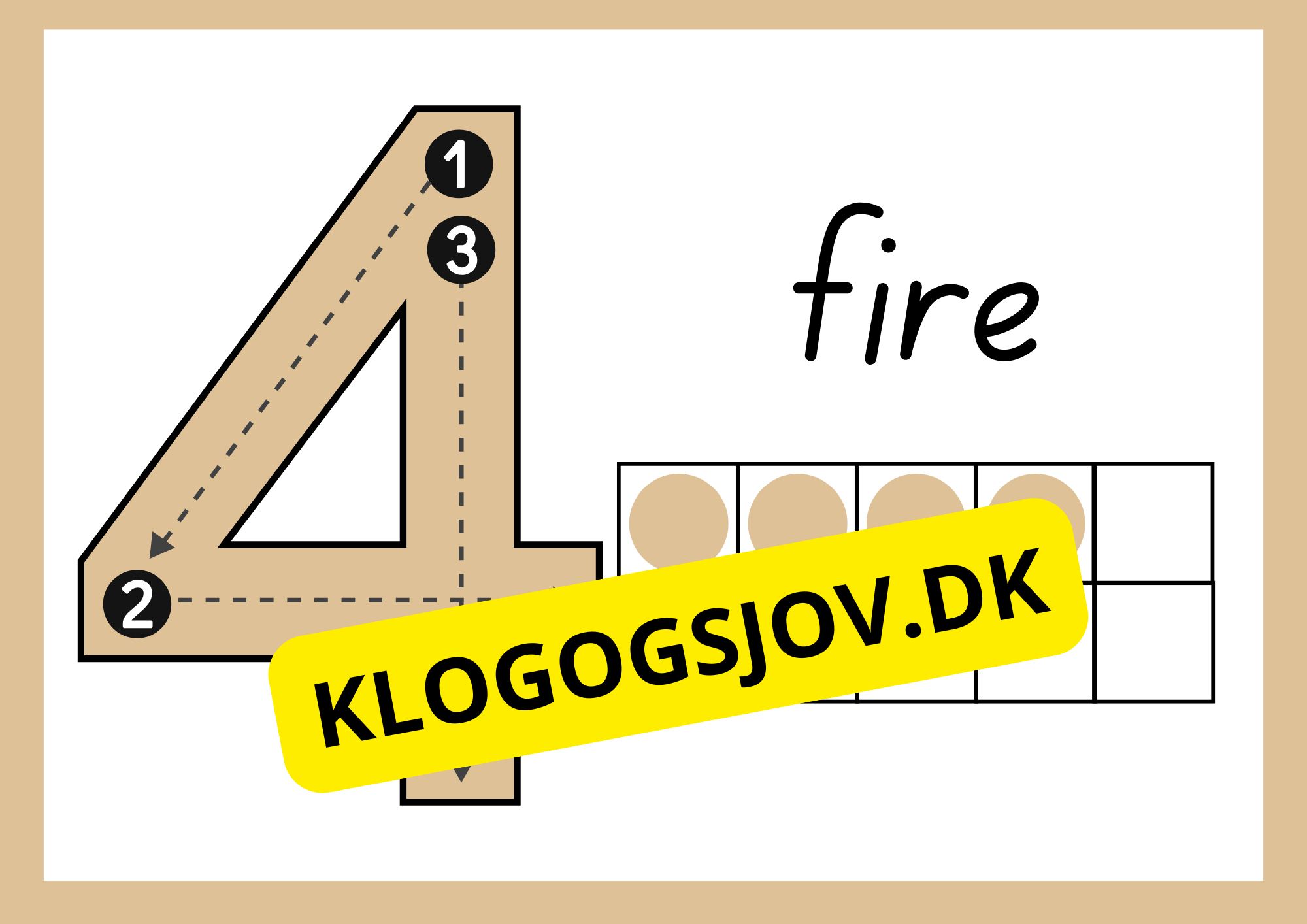 Talkort – Vægkort – 0–9