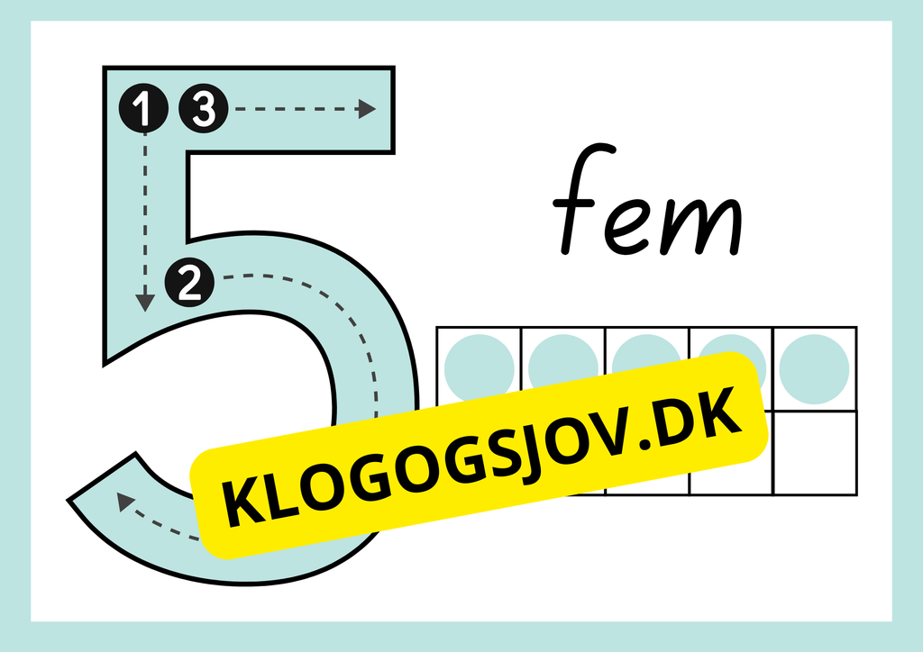 Talkort – Vægkort – 0–9