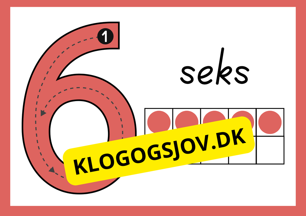 Talkort – Vægkort – 0–9