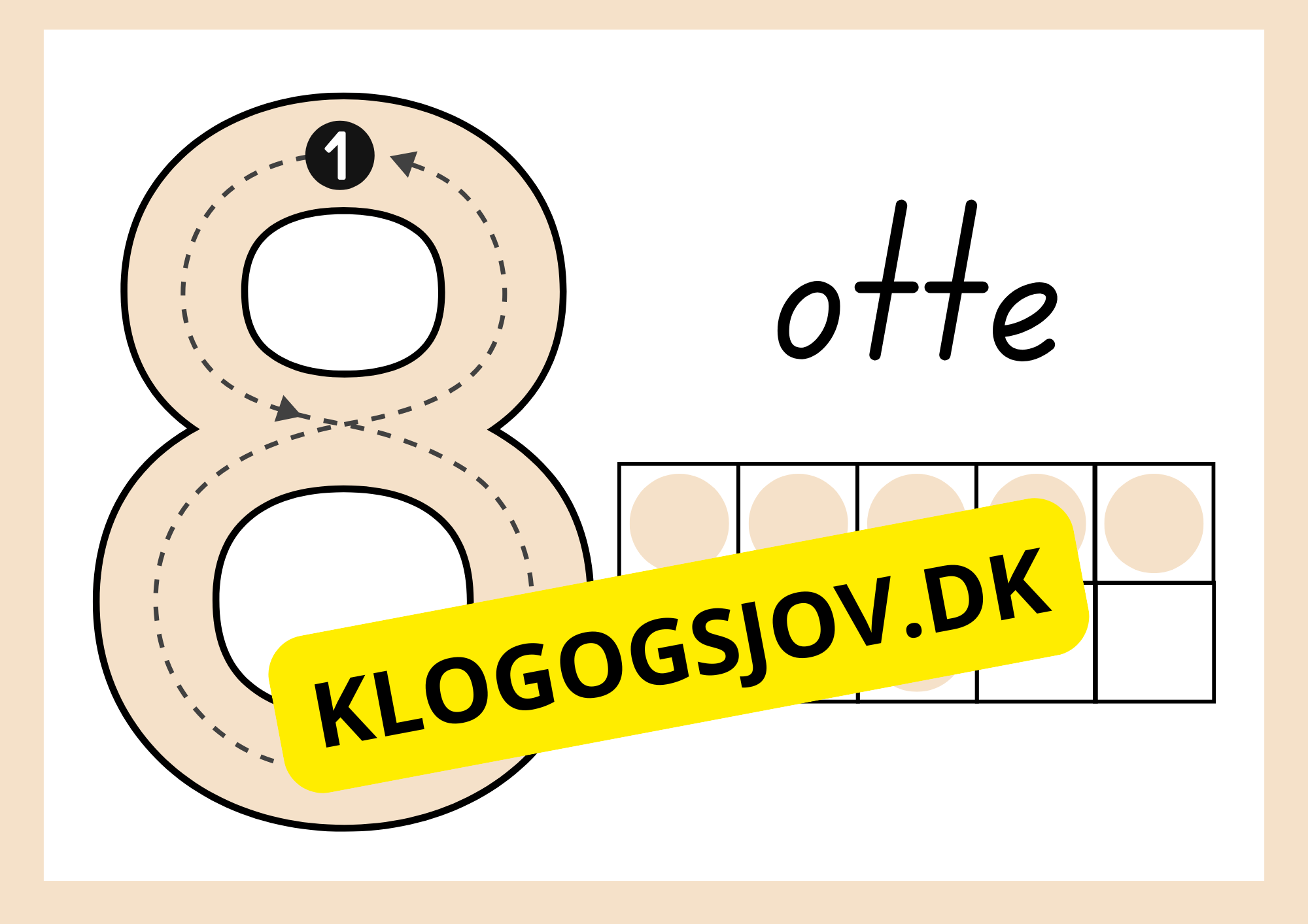 Talkort – Vægkort – 0–9