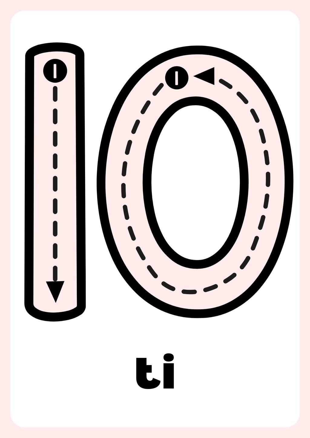 Vægnumre – Hæfte – 1–10