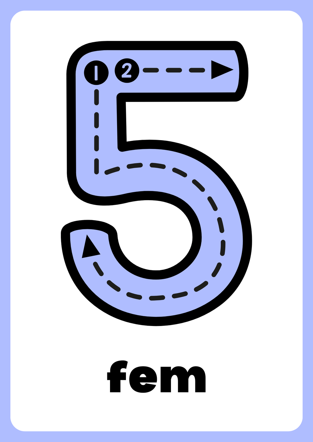 Vægnumre – Hæfte – 1–10