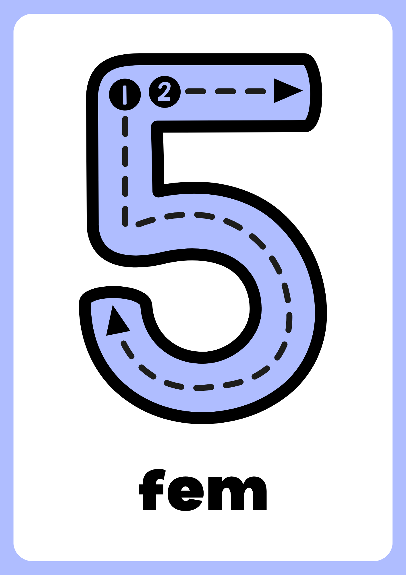 Vægnumre – Hæfte – 1–10