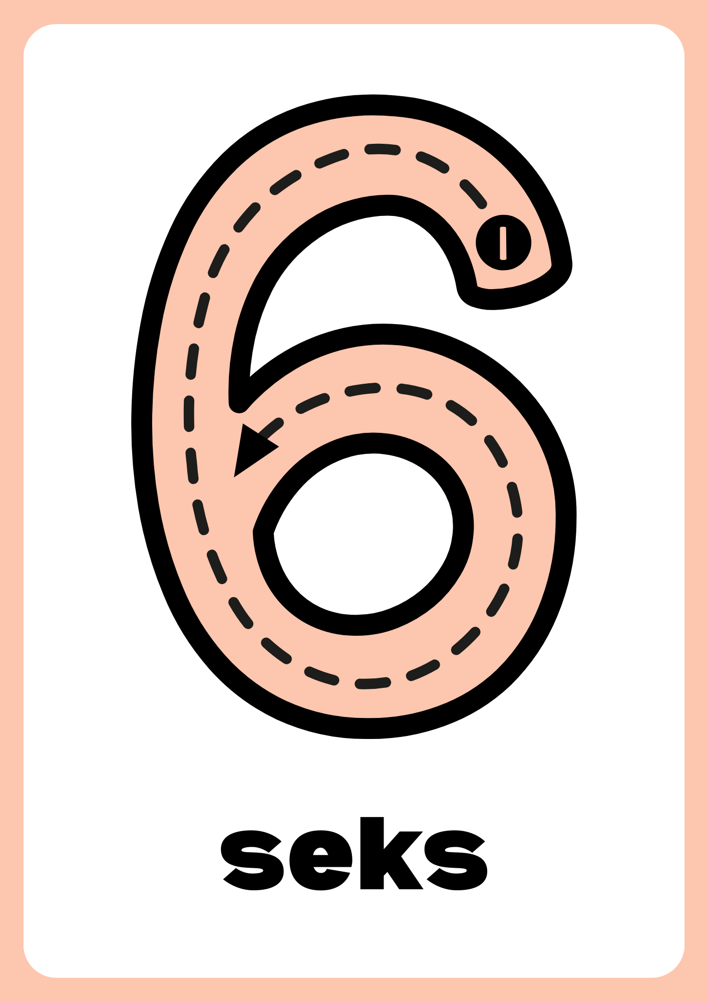 Vægnumre – Hæfte – 1–10