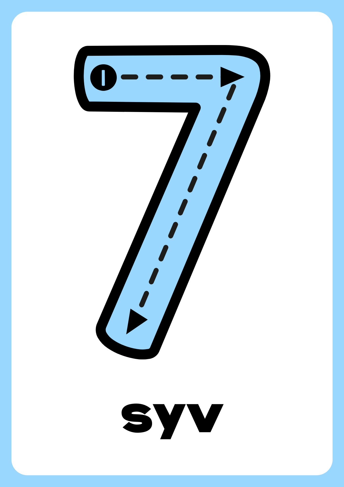 Vægnumre – Hæfte – 1–10