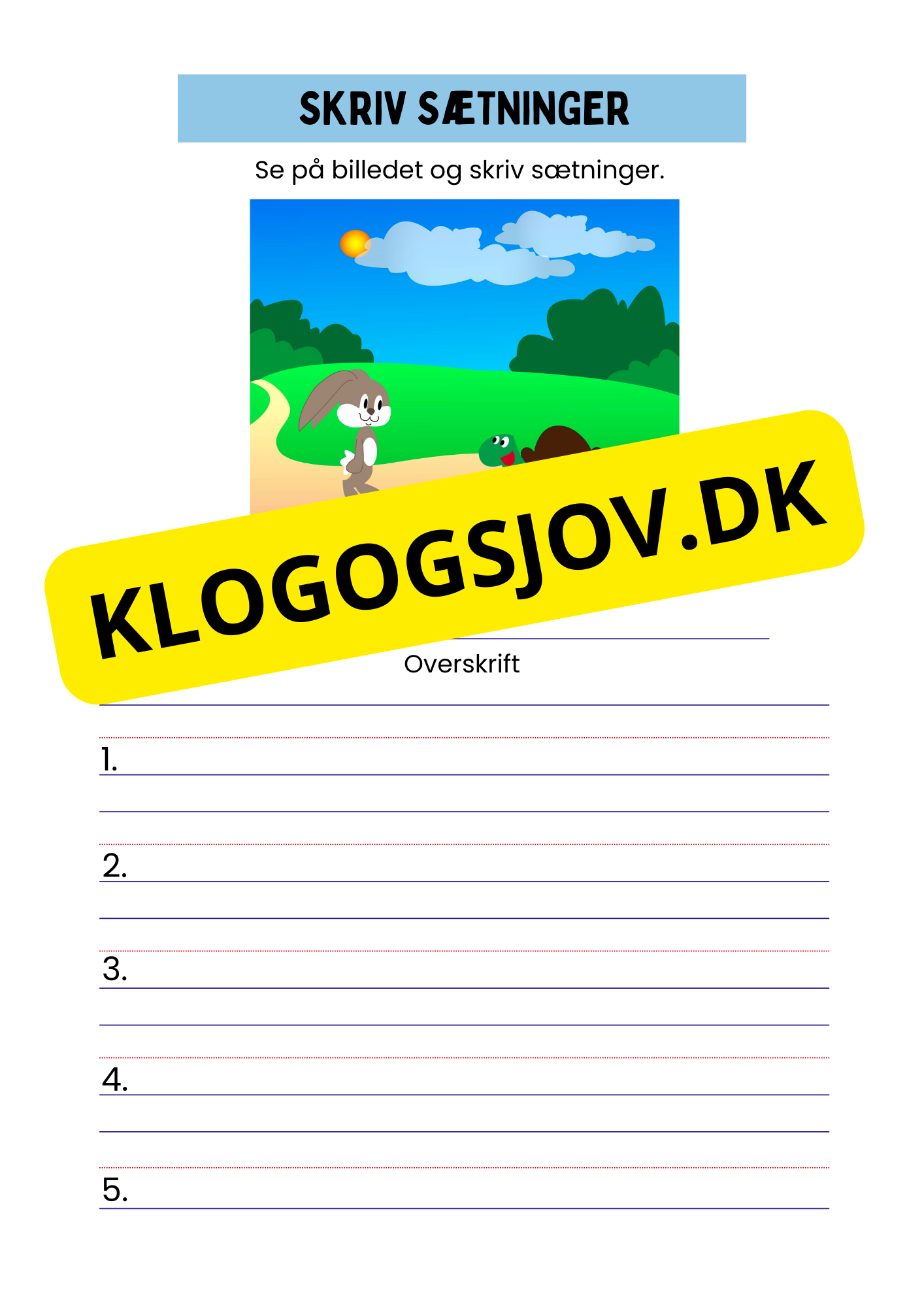 Skriv sætninger – Se på billedet