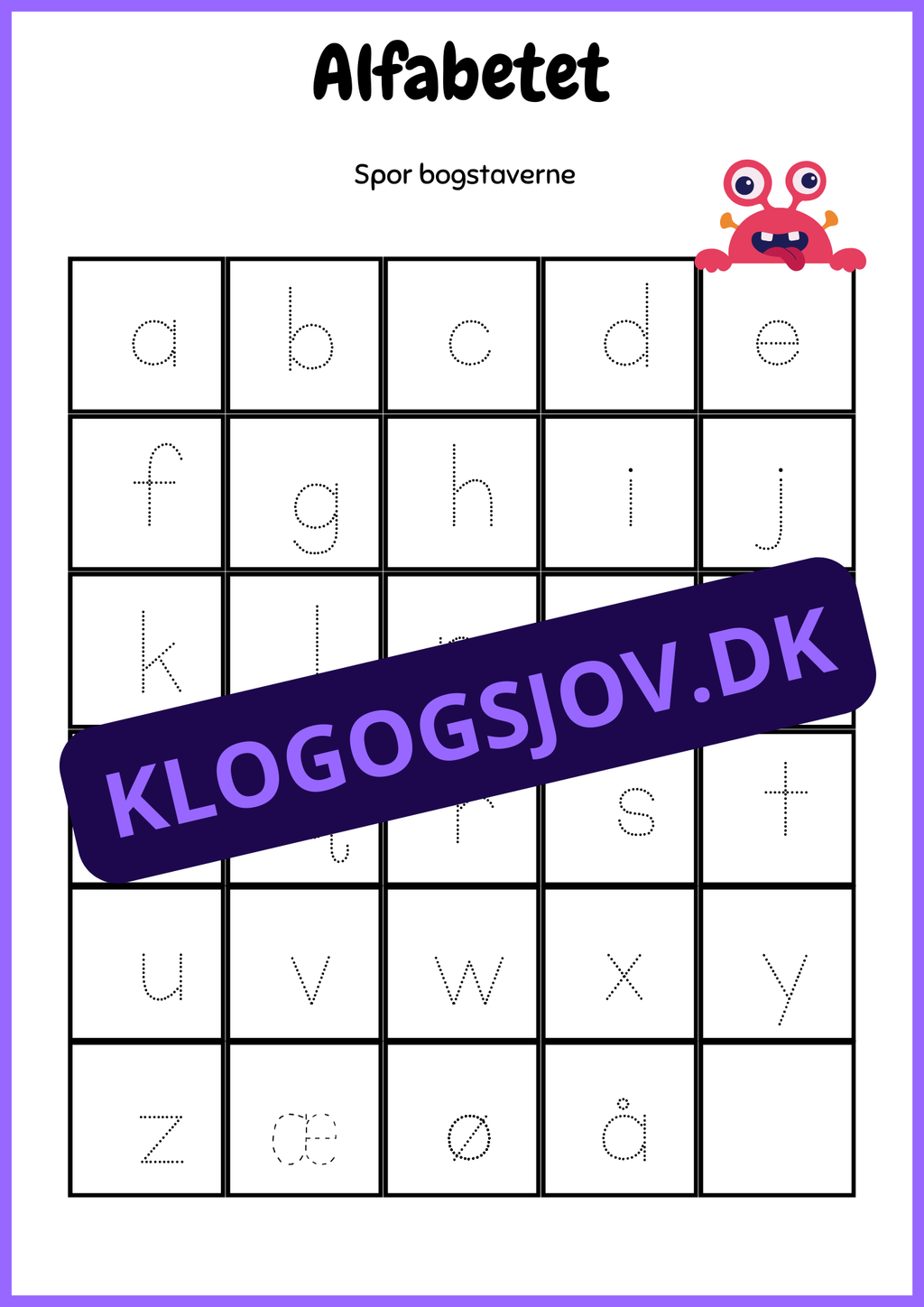 Mit arbejdsark – Børnehave til 1. klasse