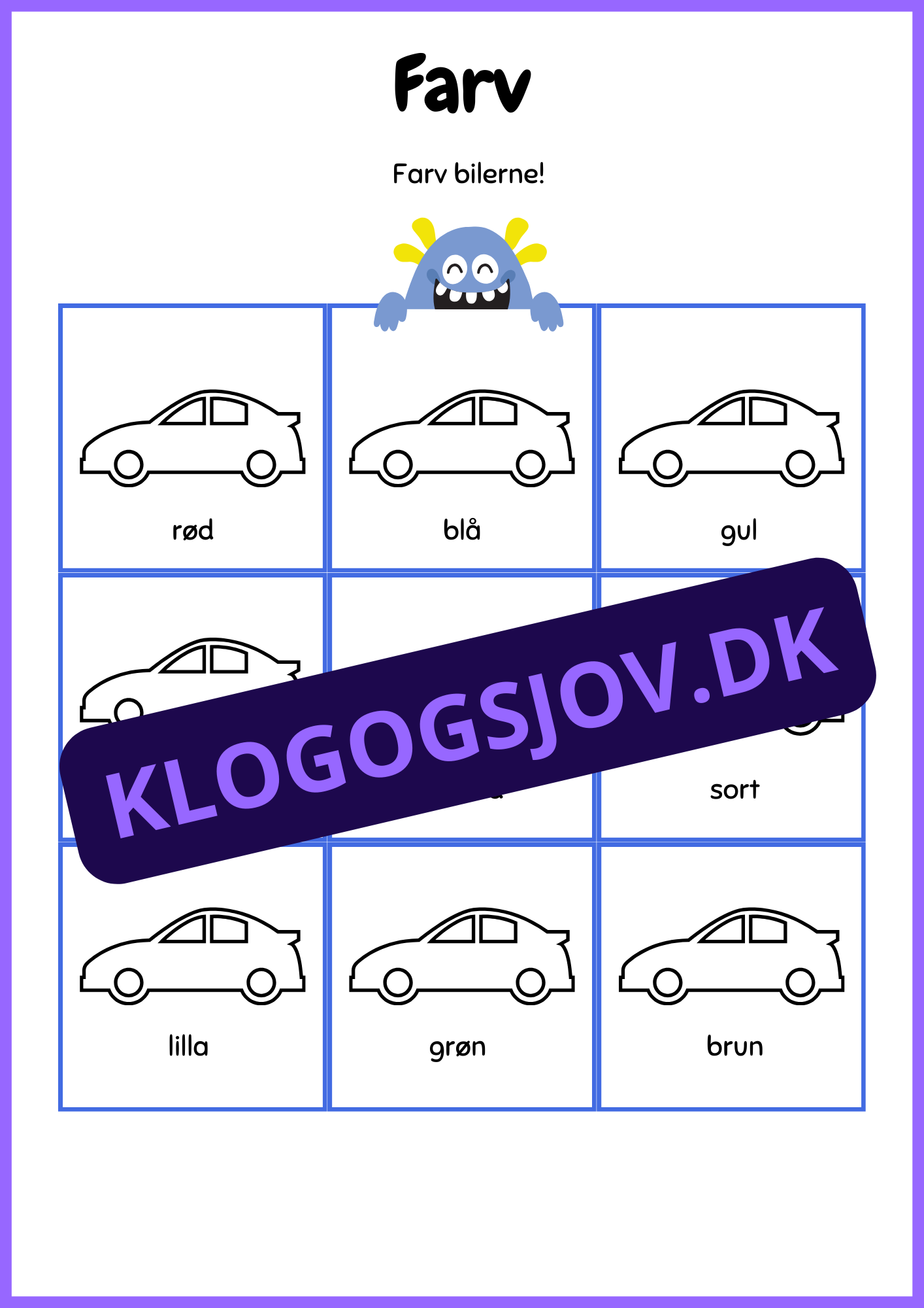 Mit arbejdsark – Børnehave til 1. klasse