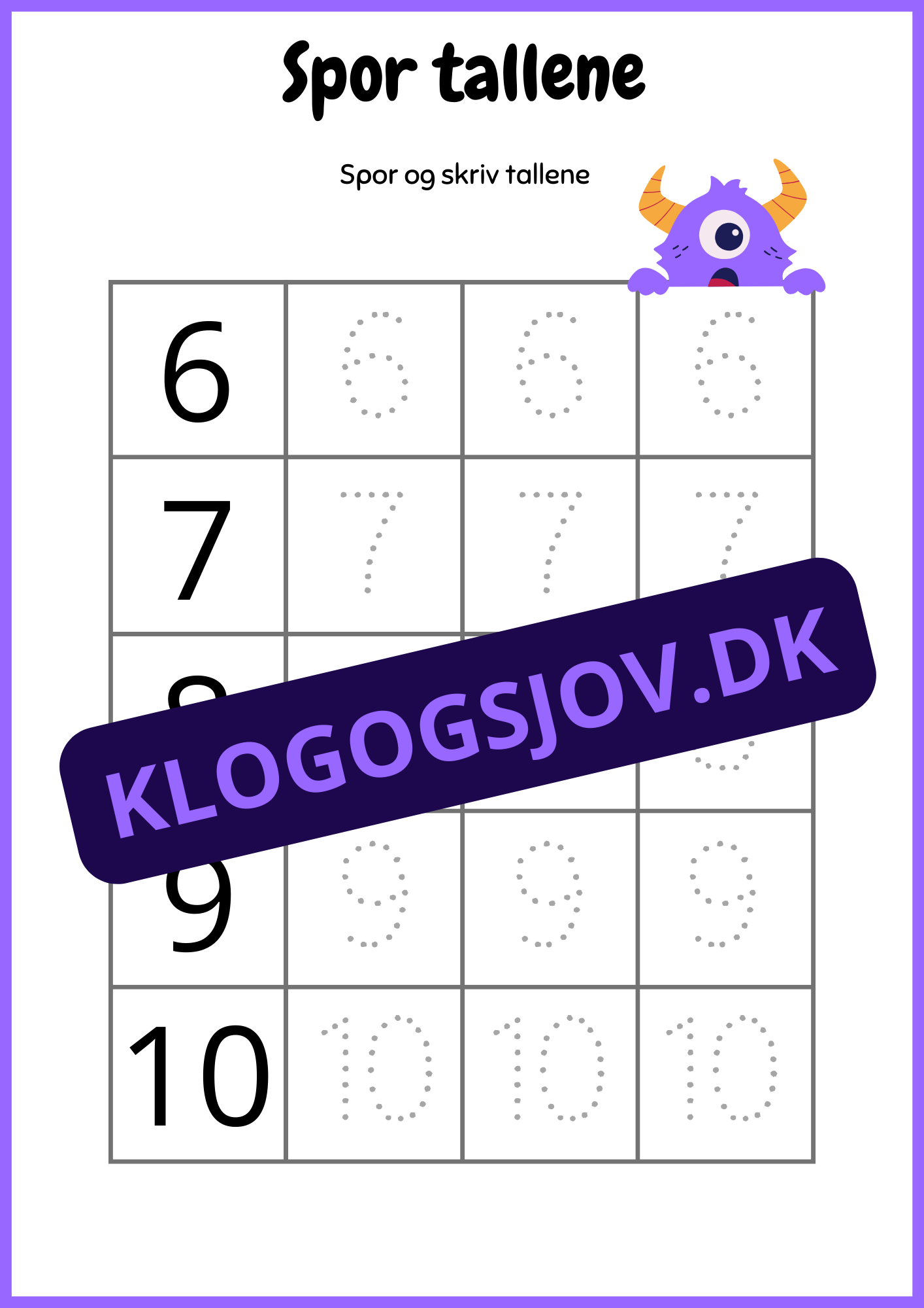 Mit arbejdsark – Børnehave til 1. klasse