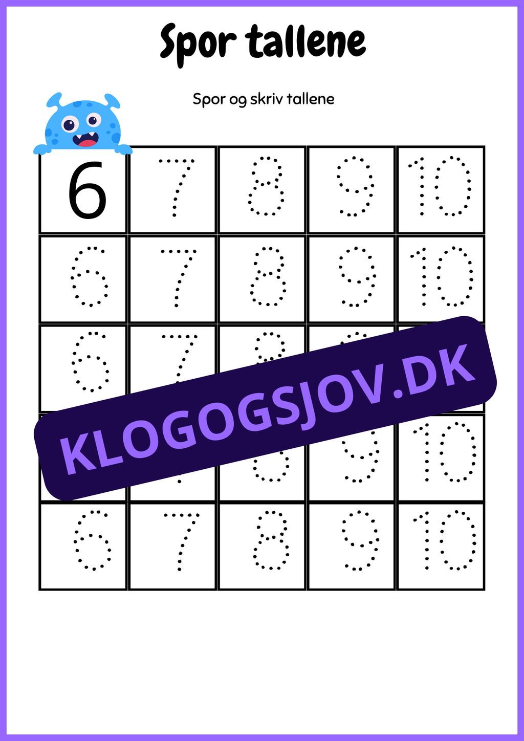 Mit arbejdsark – Børnehave til 1. klasse