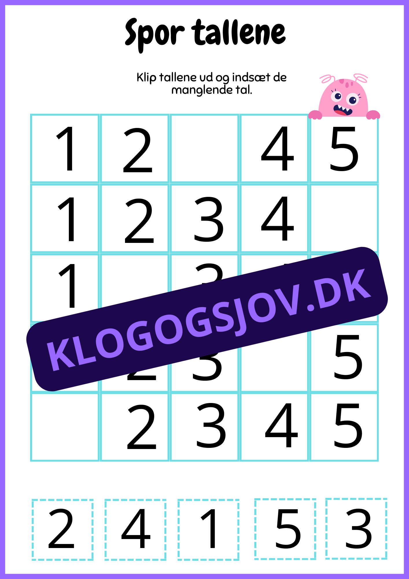 Mit arbejdsark – Børnehave til 1. klasse