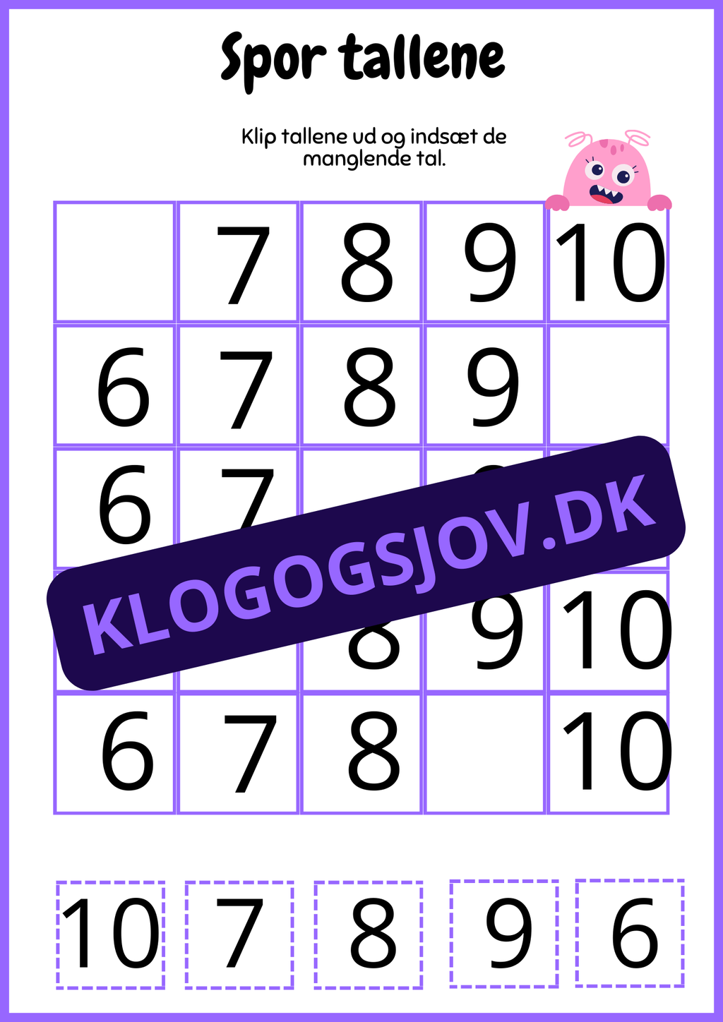 Mit arbejdsark – Børnehave til 1. klasse