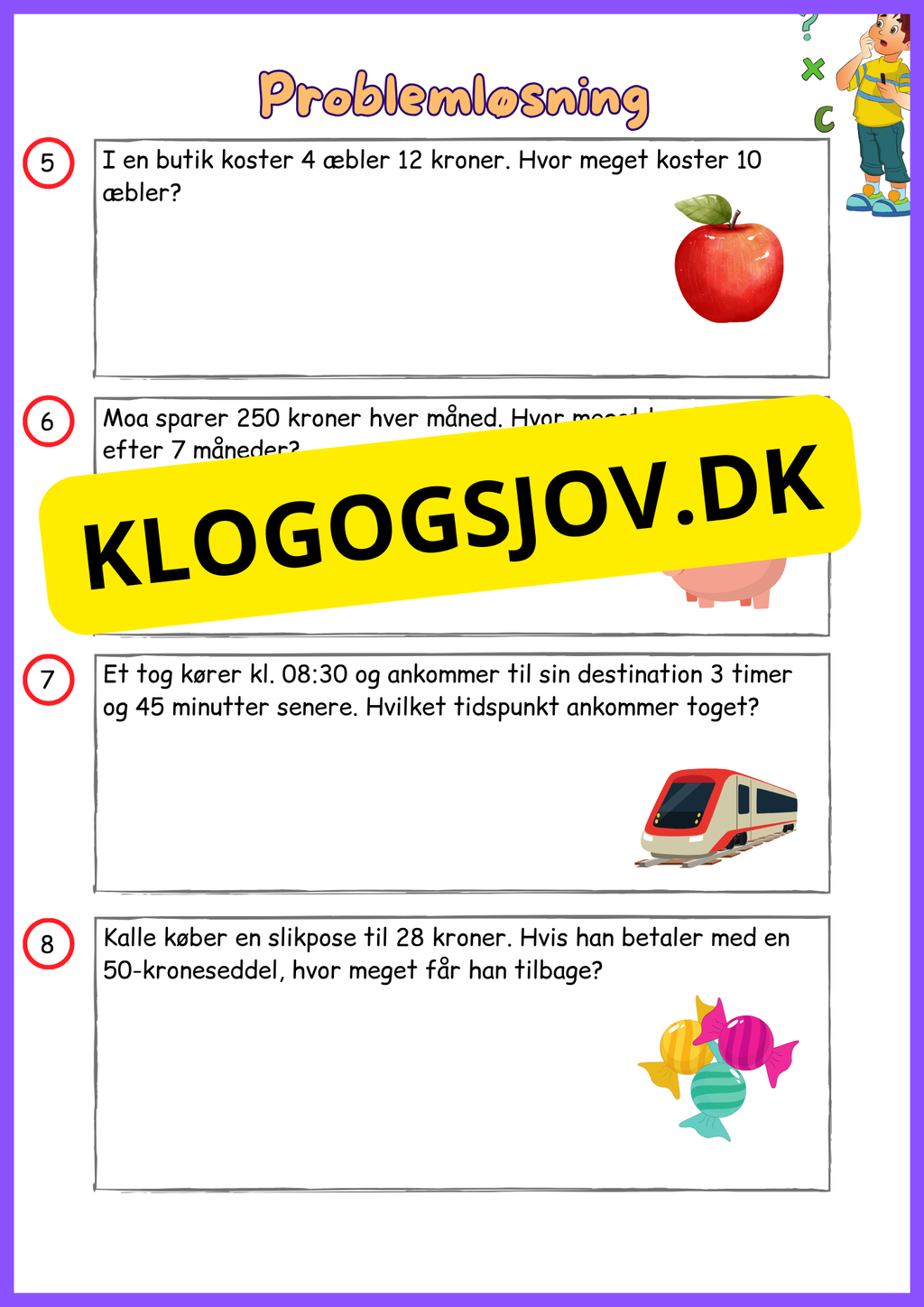 Problemløsning 6. klasse - Blandede opgaver