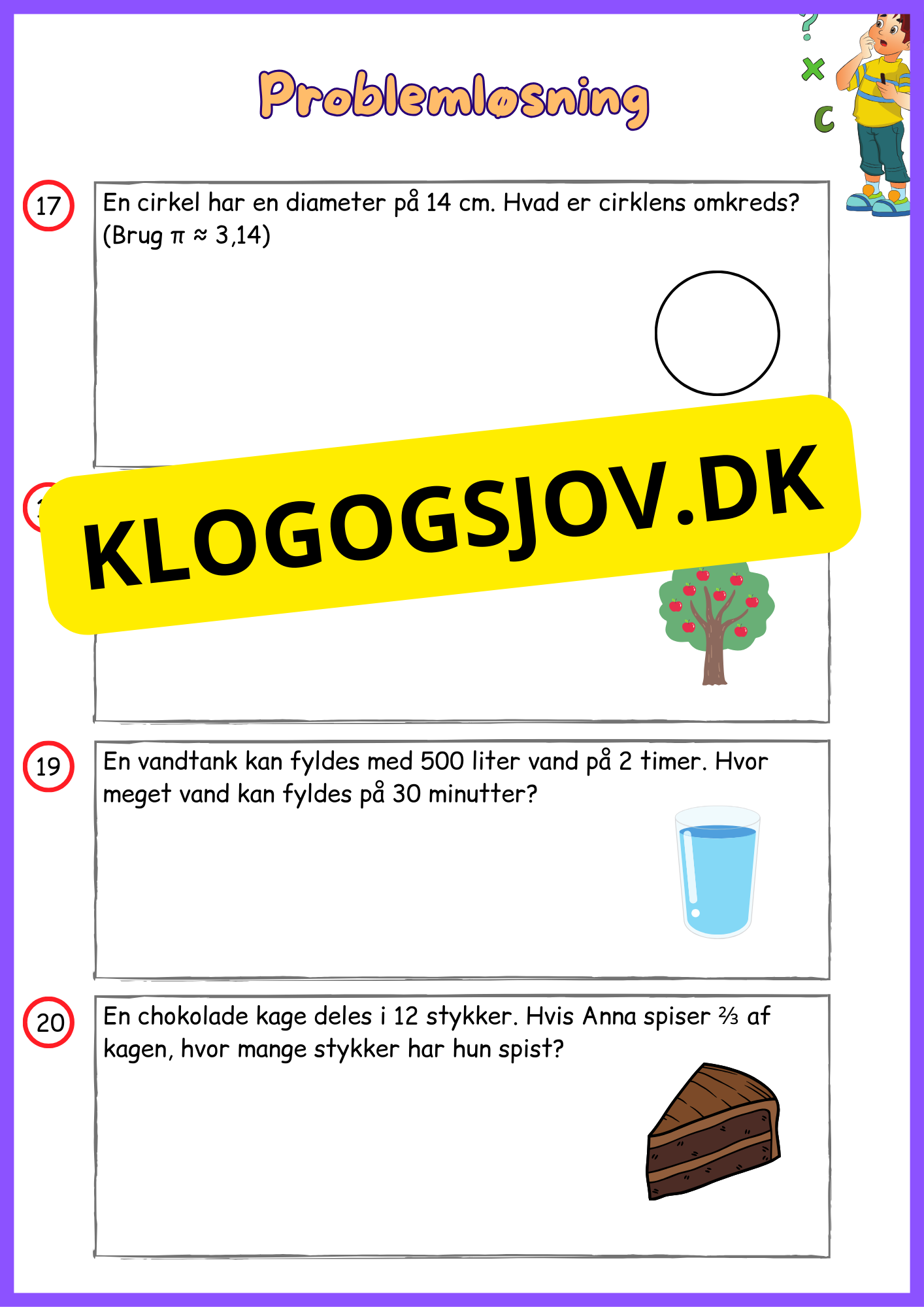 Problemløsning 6. klasse - Blandede opgaver