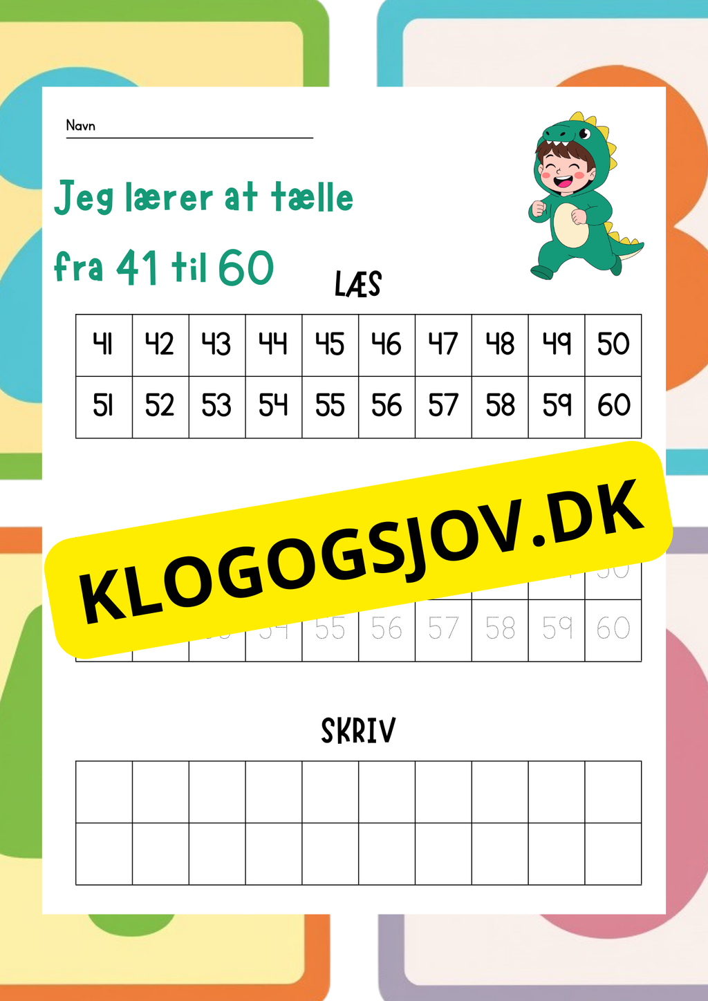 Jeg lærer at tælle 1–100 – Hæfte