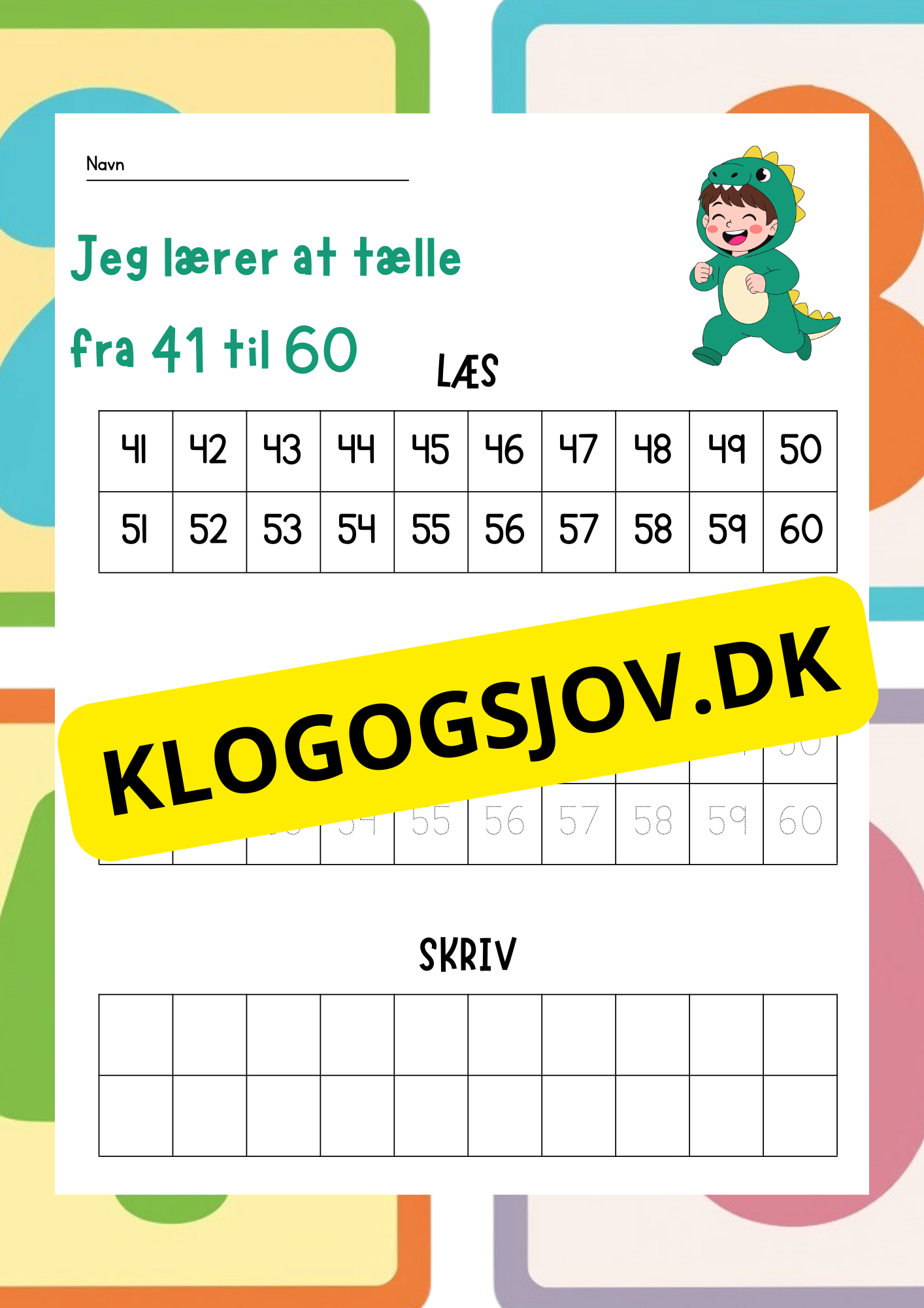 Jeg lærer at tælle 1–100 – Hæfte