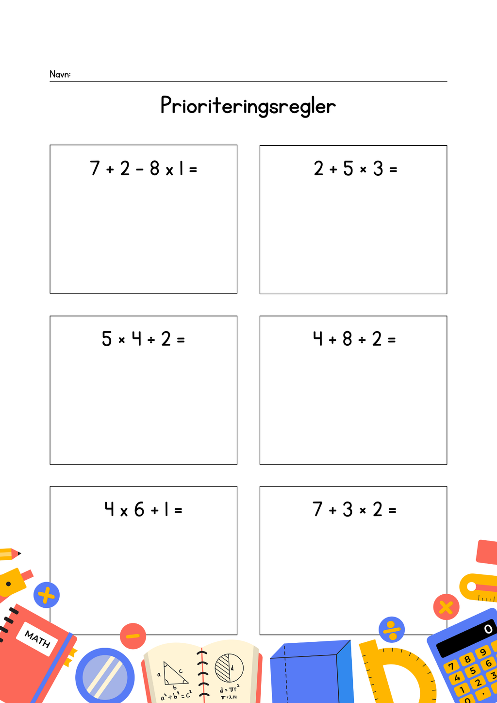 Prioriteringsregler - 4. klasse