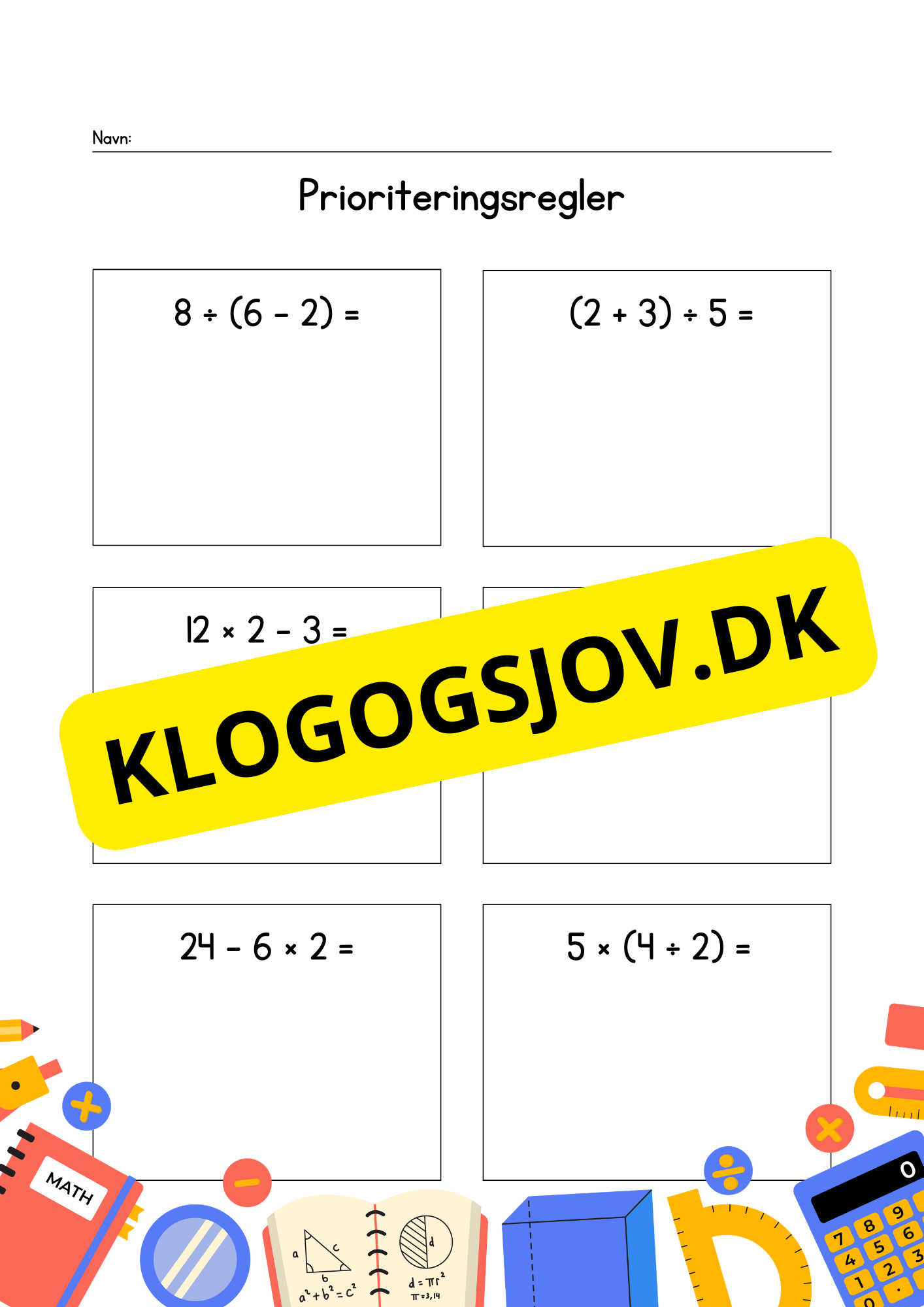 Prioriteringsregler - 4. klasse