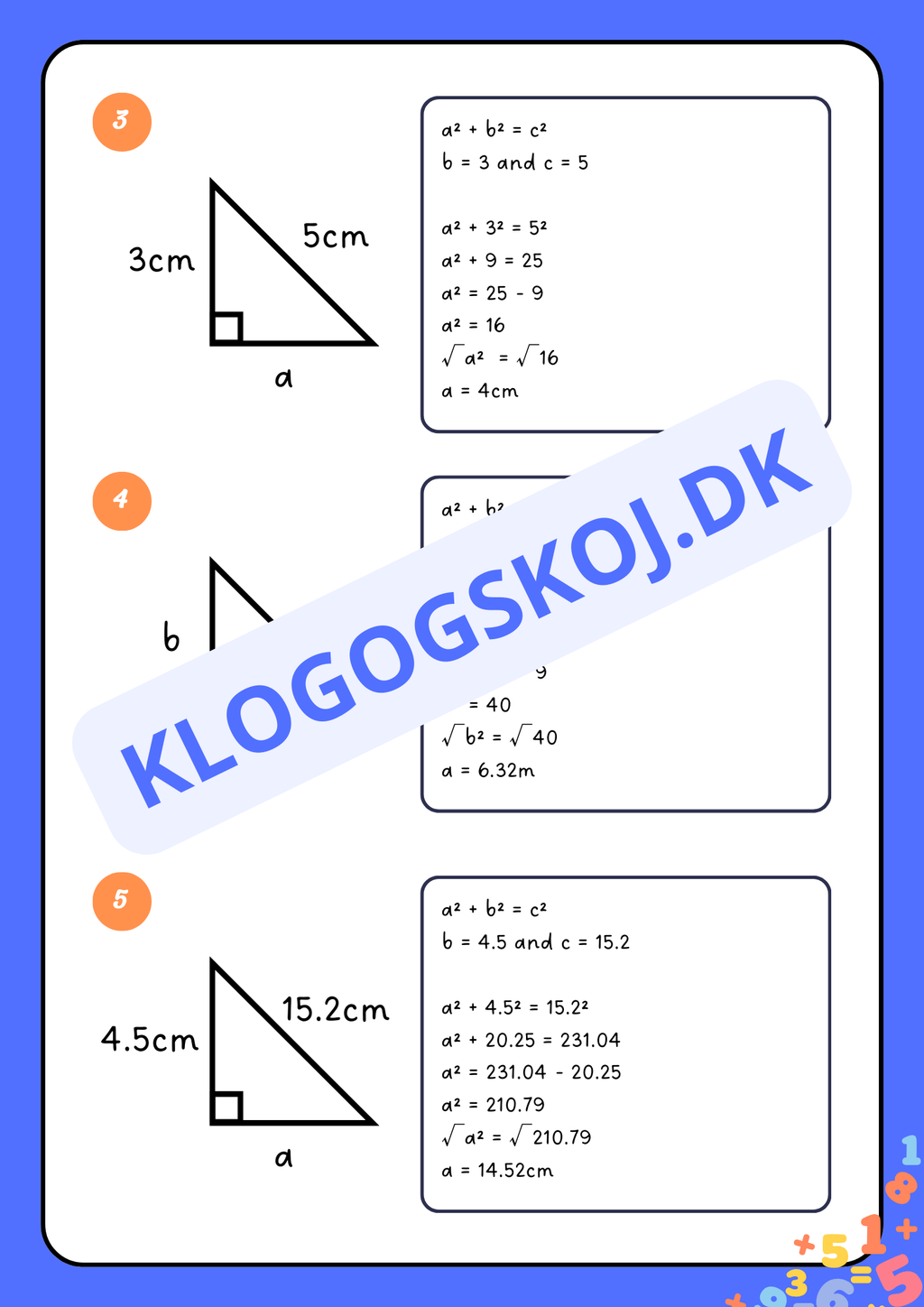 At lege med Pythagoras sætning