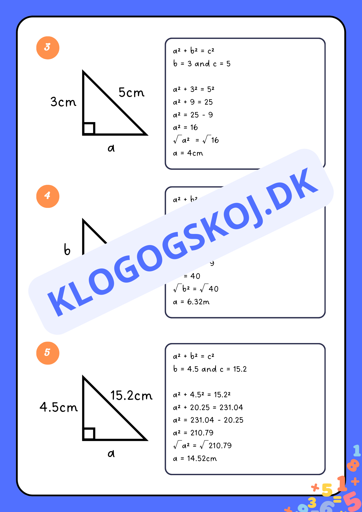 At lege med Pythagoras sætning