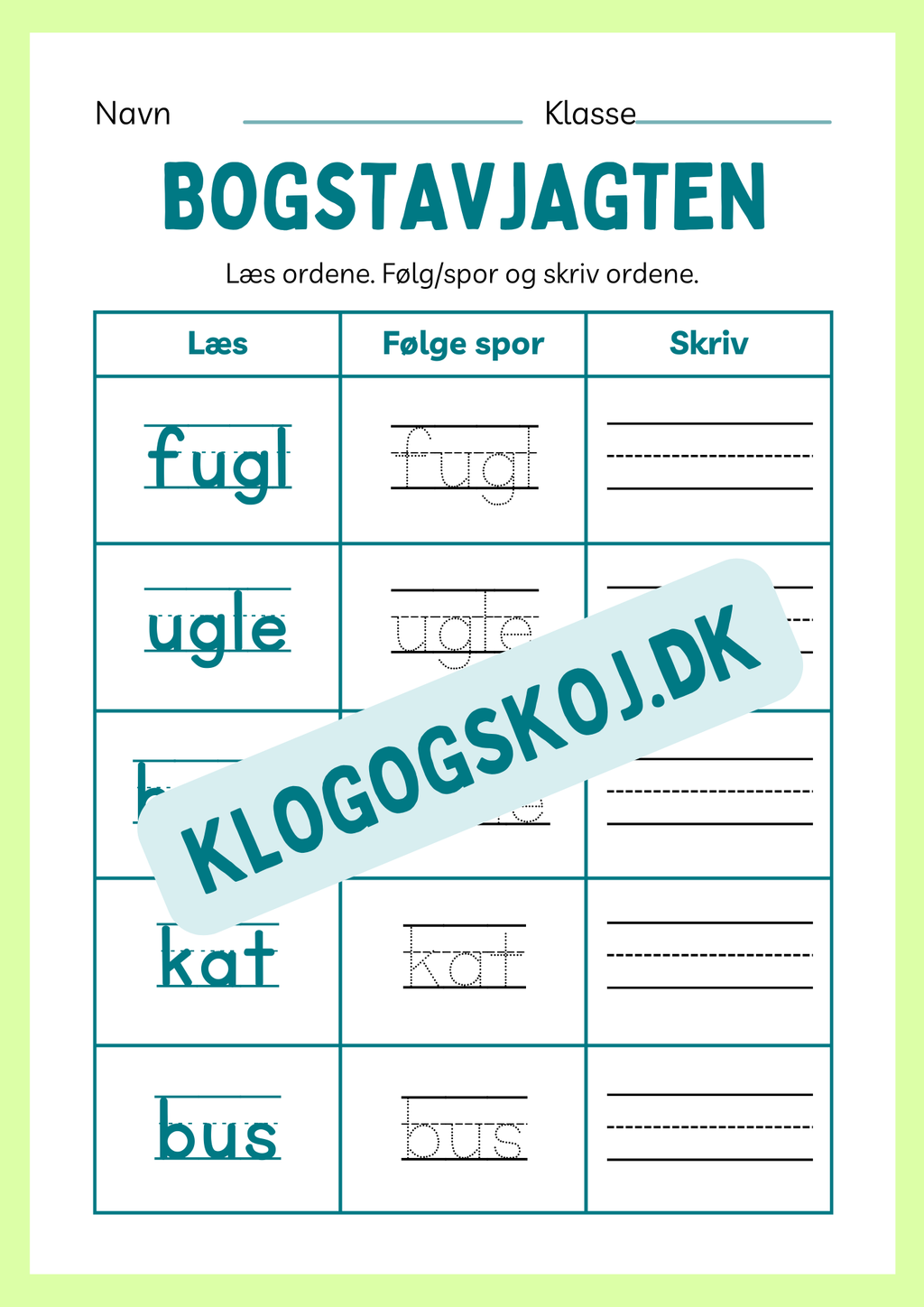 Hæfte - Bogstavjagten