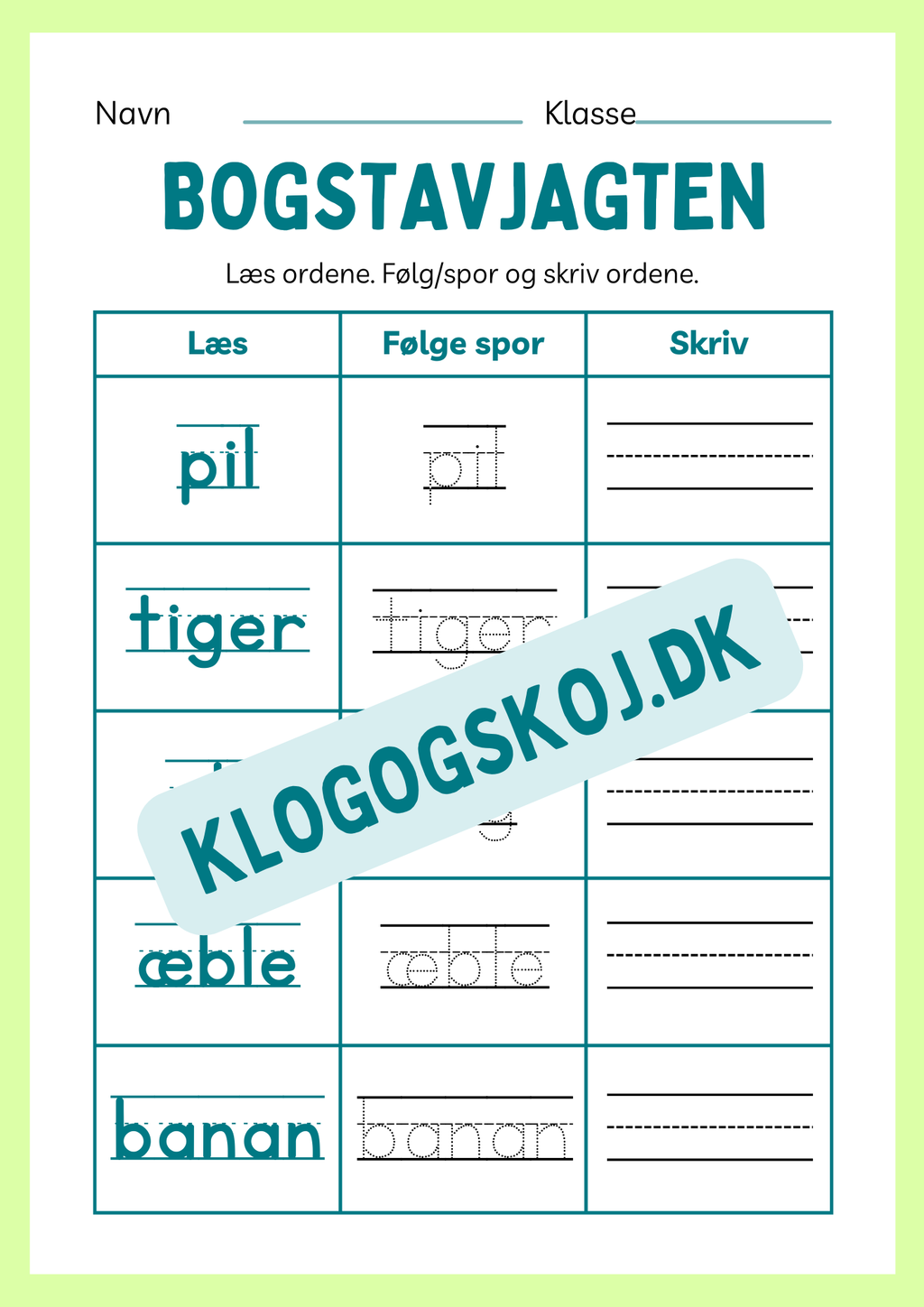 Hæfte - Bogstavjagten