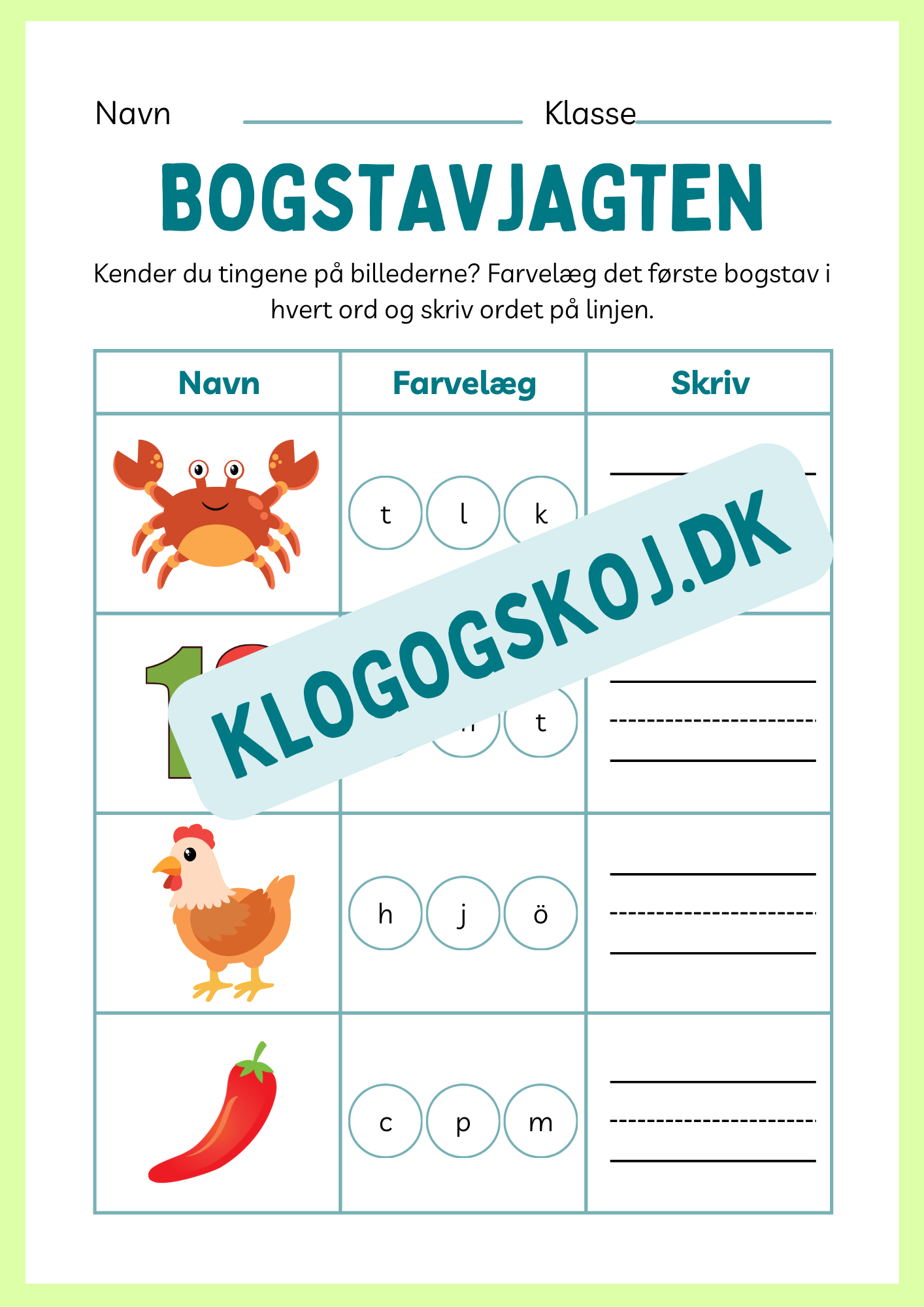 Hæfte - Bogstavjagten