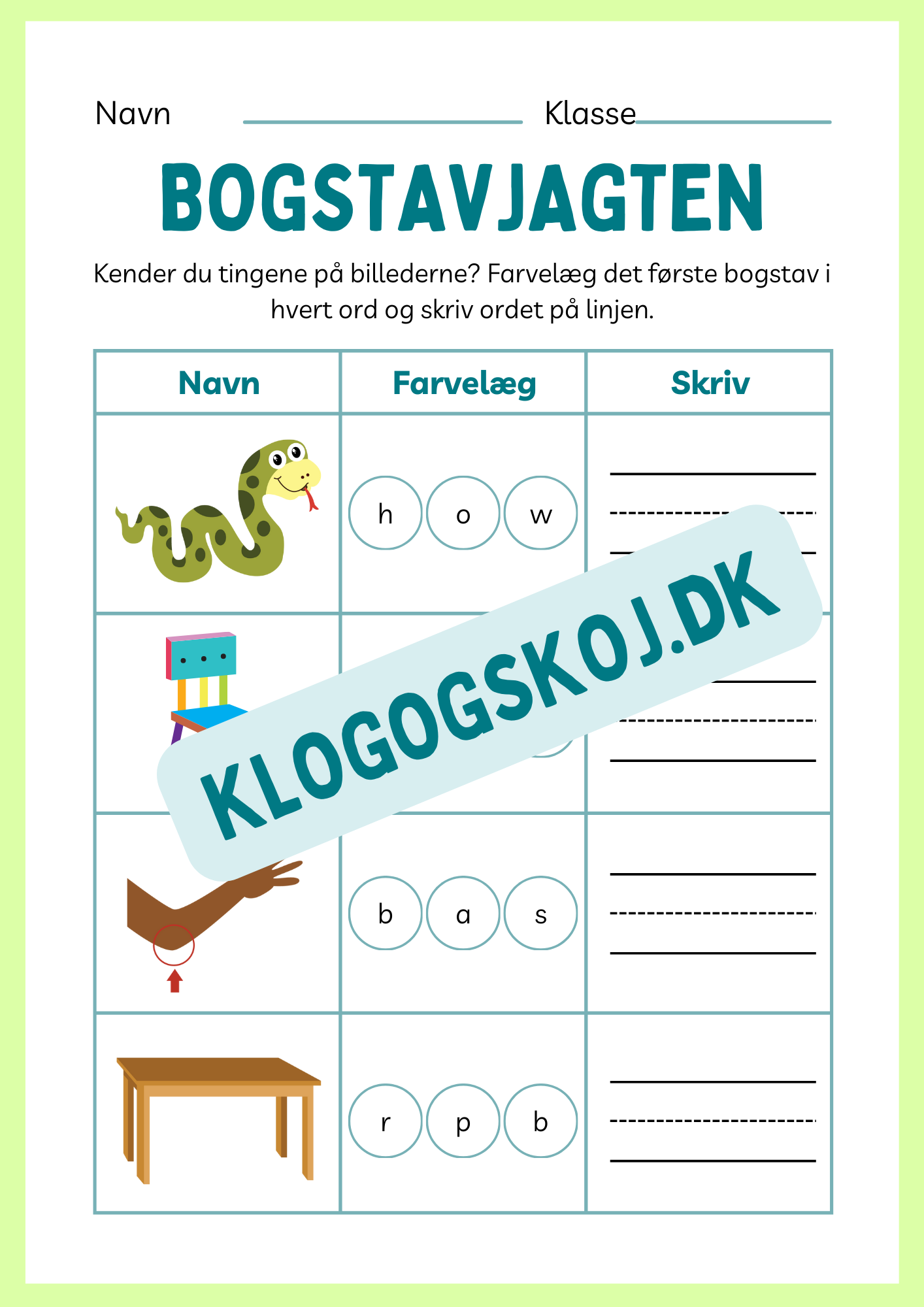 Hæfte - Bogstavjagten