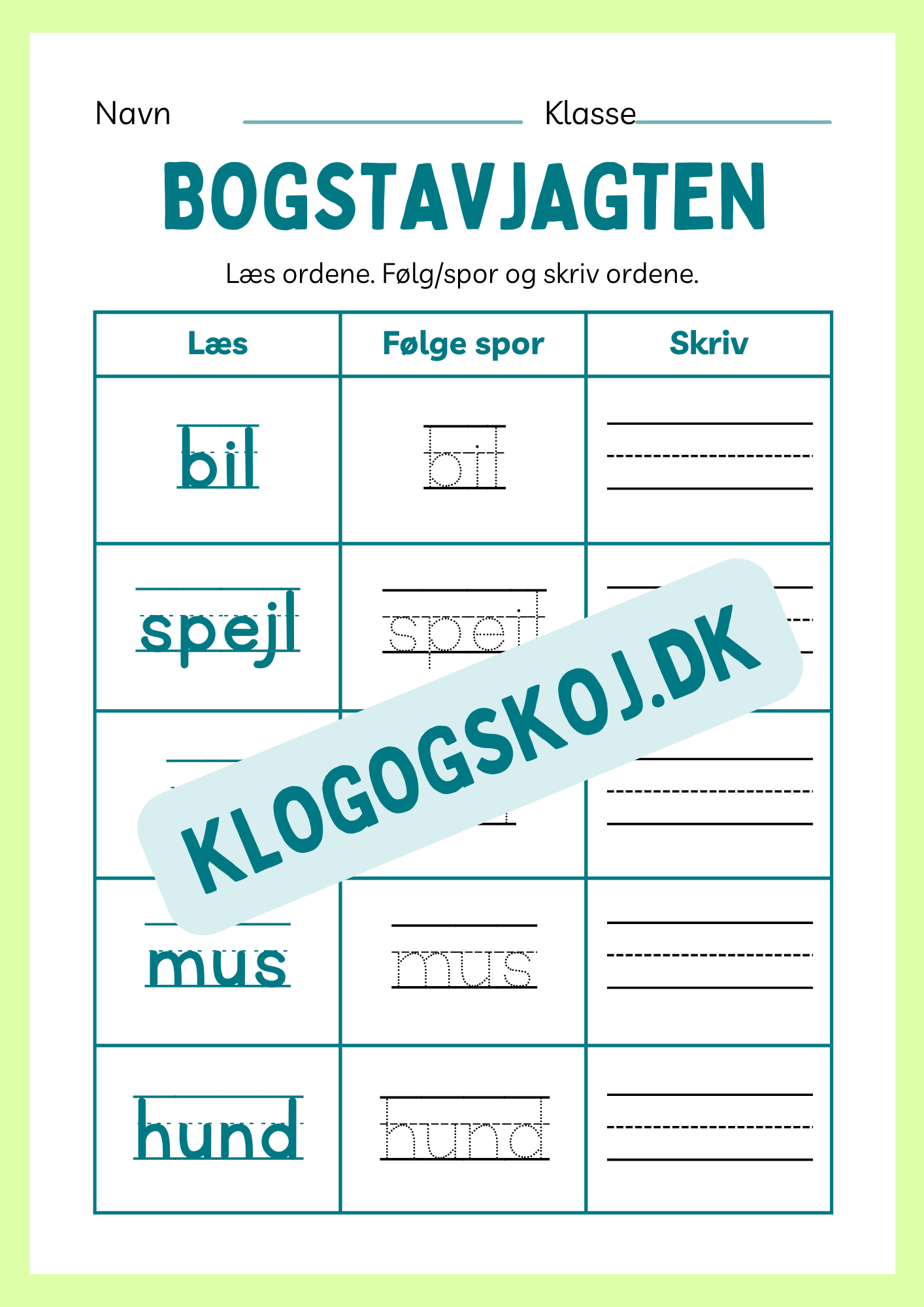 Hæfte - Bogstavjagten