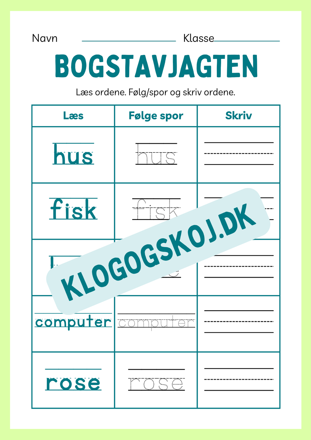 Hæfte - Bogstavjagten