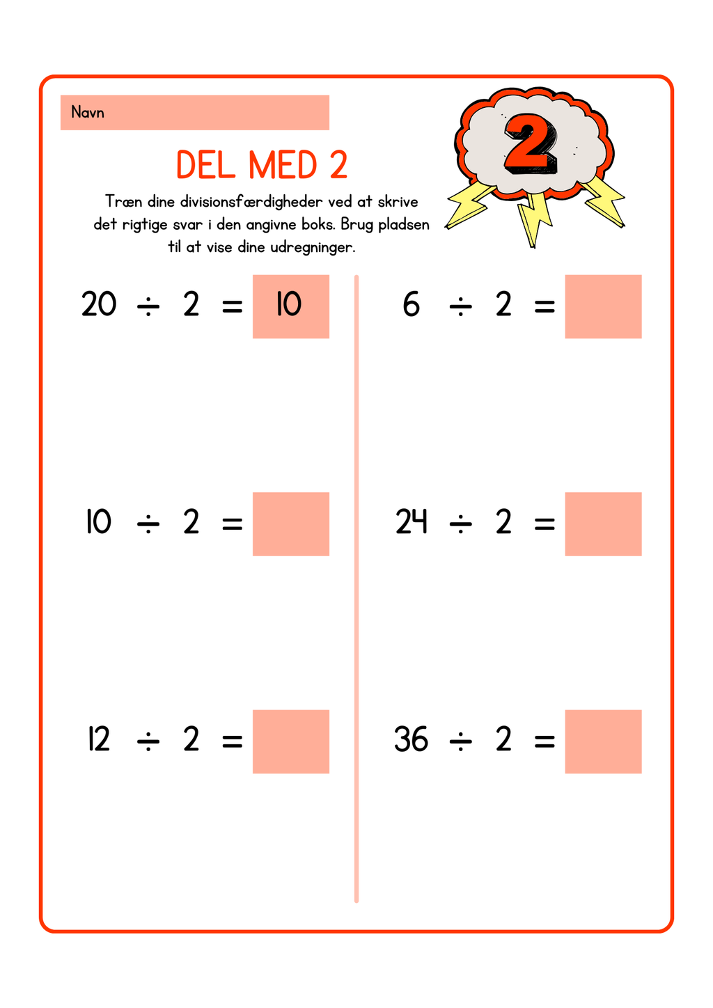 Træn division 2–9