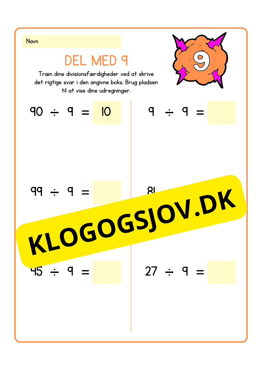 Træn division 2–9