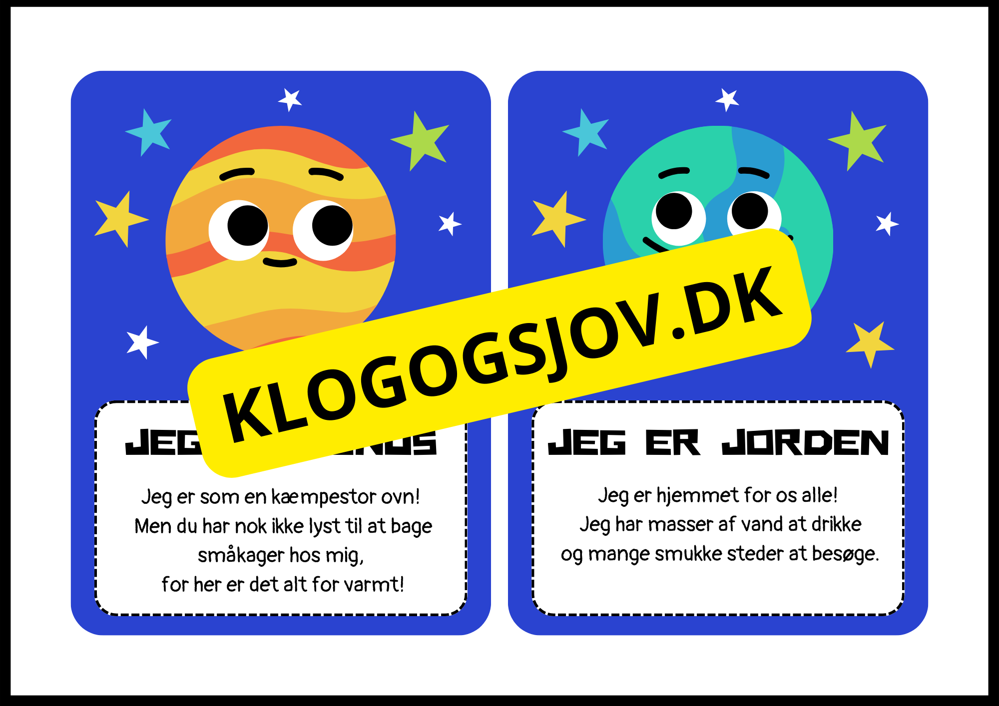 Lær solsystemet – flashkort