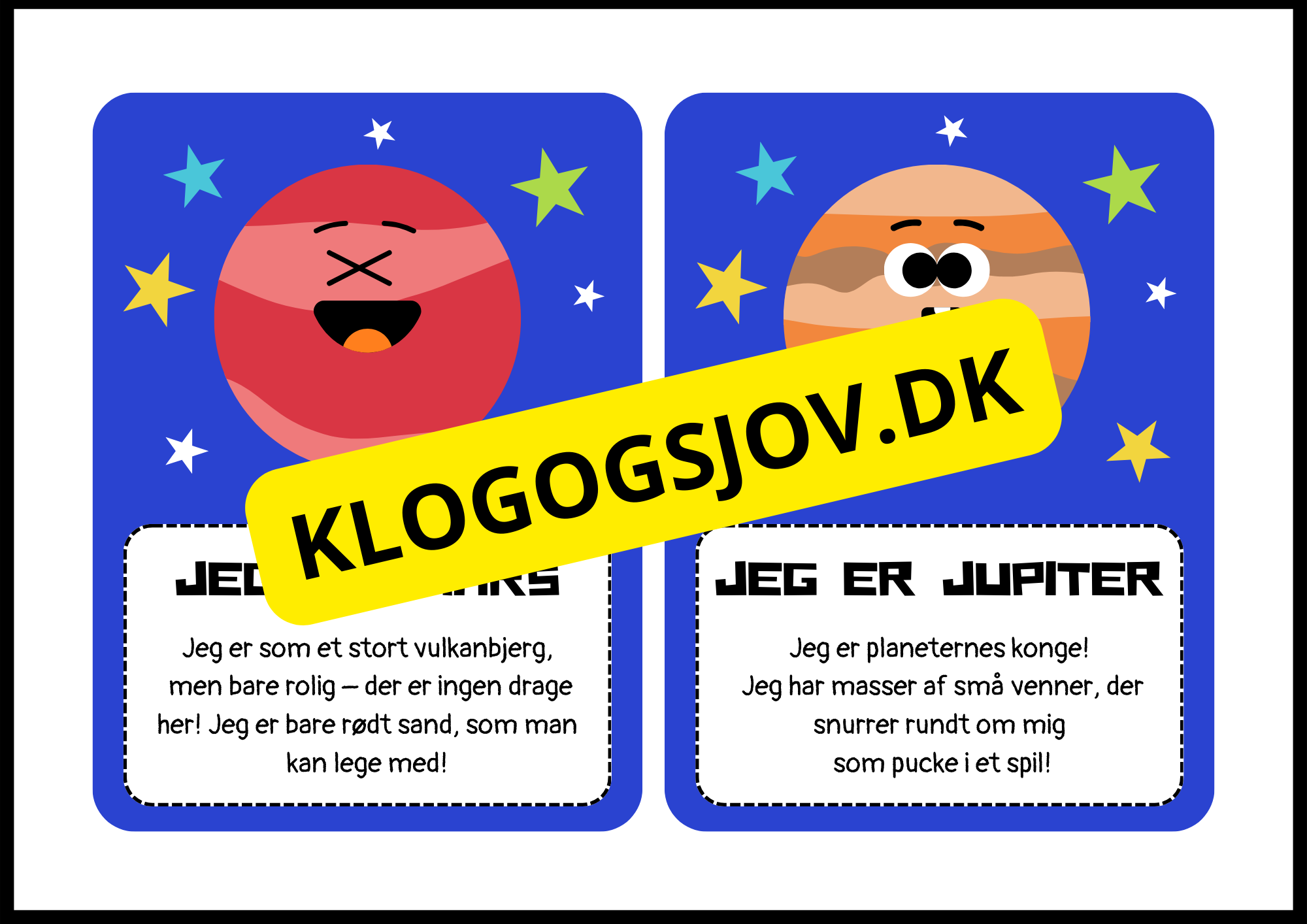 Lær solsystemet – flashkort