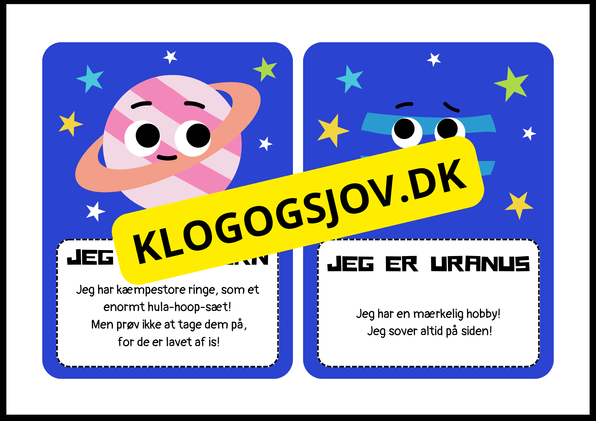 Lær solsystemet – flashkort