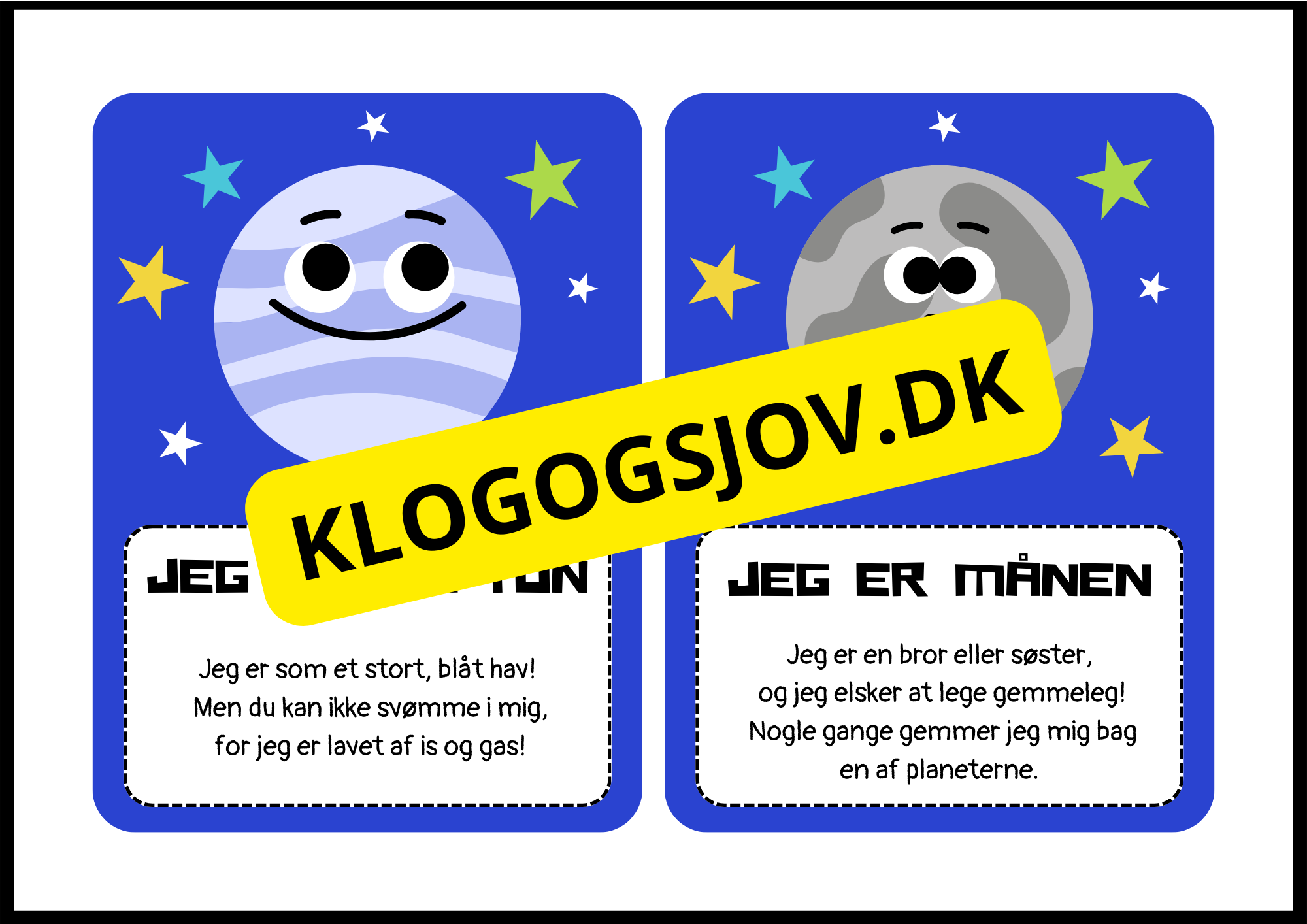 Lær solsystemet – flashkort