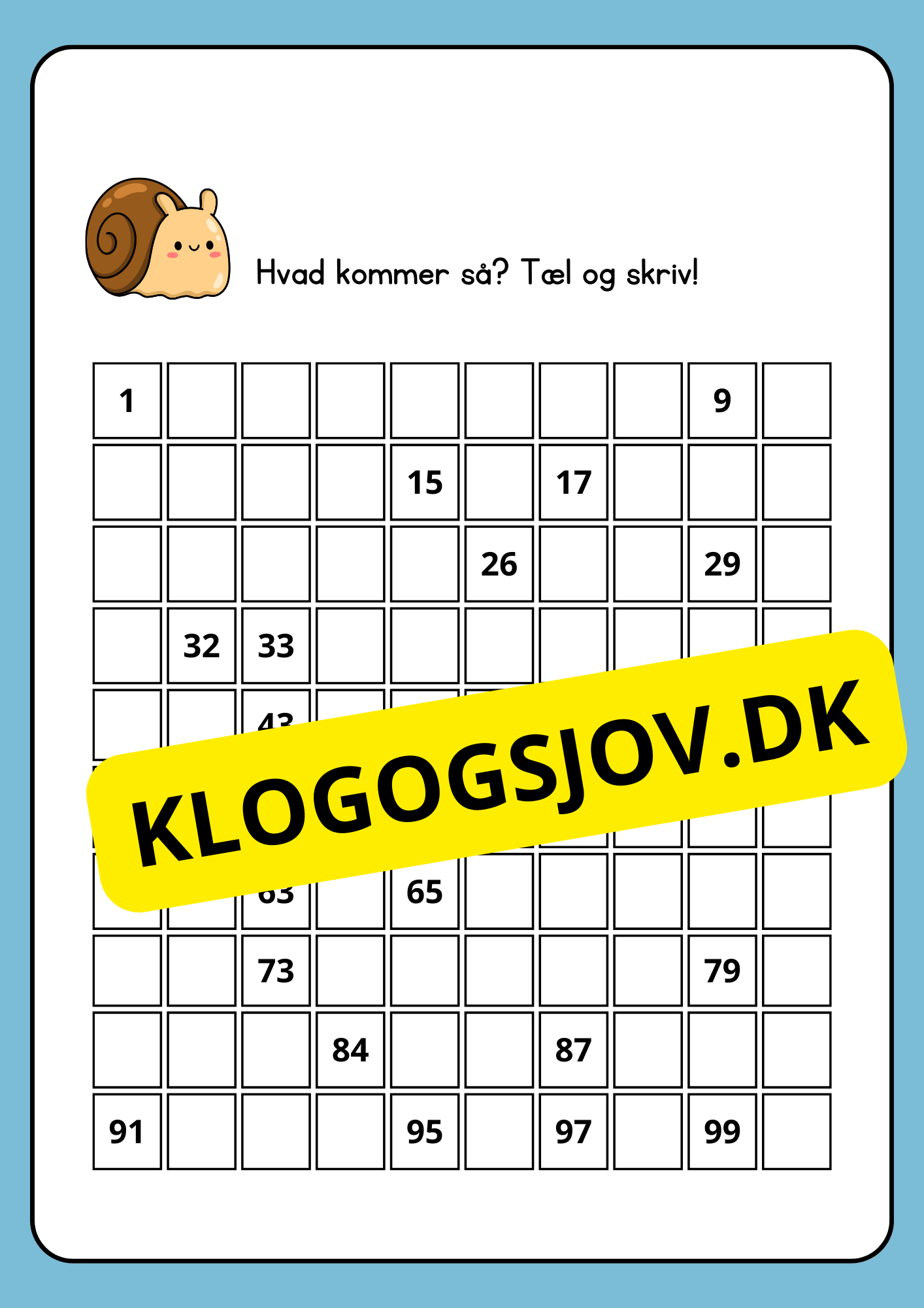 Jeg lærer at tælle