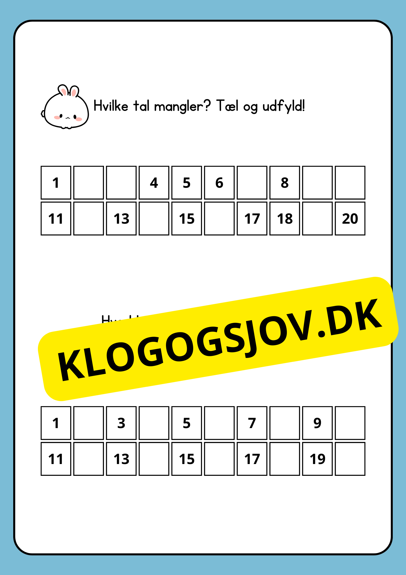 Jeg lærer at tælle