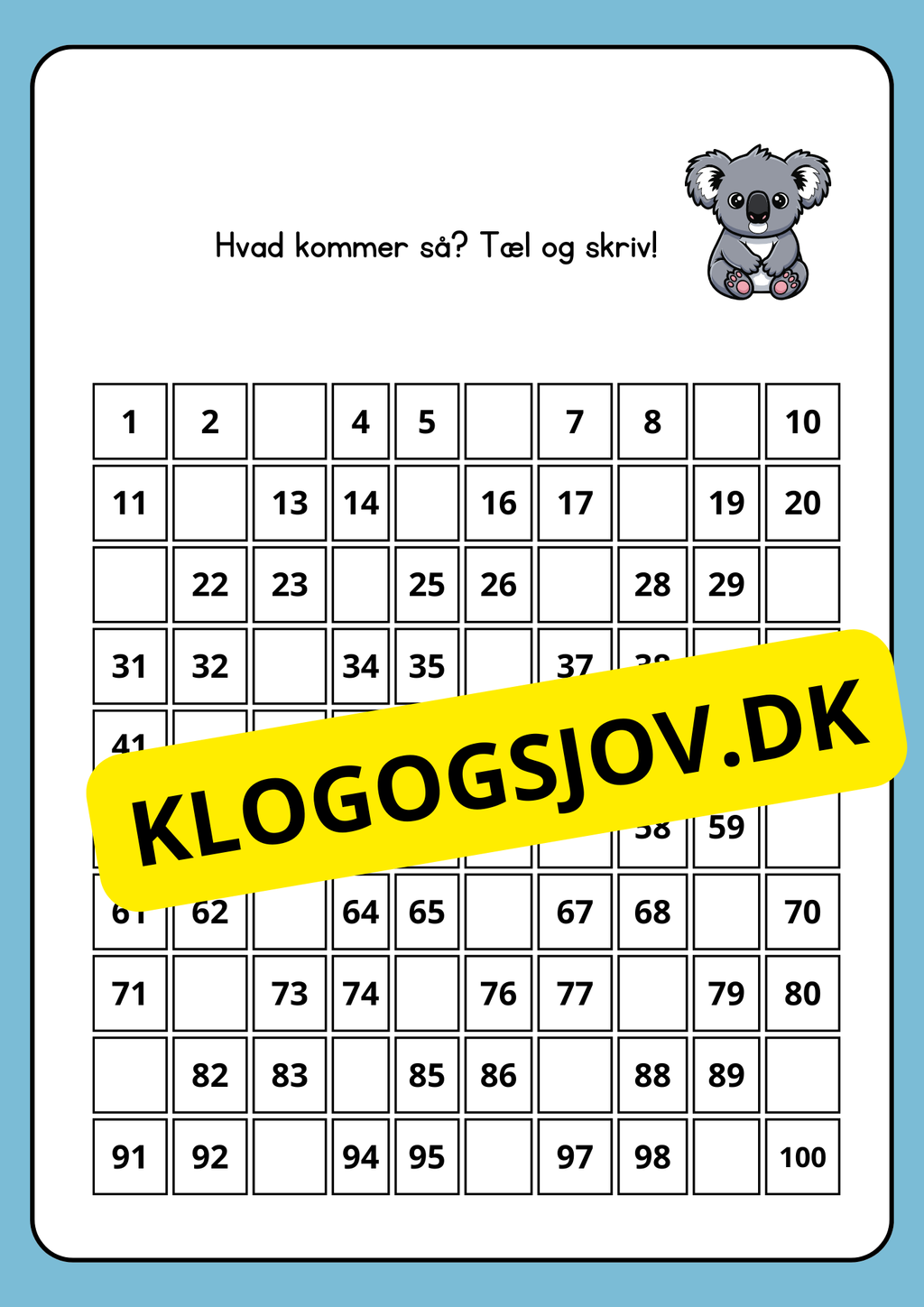 Jeg lærer at tælle