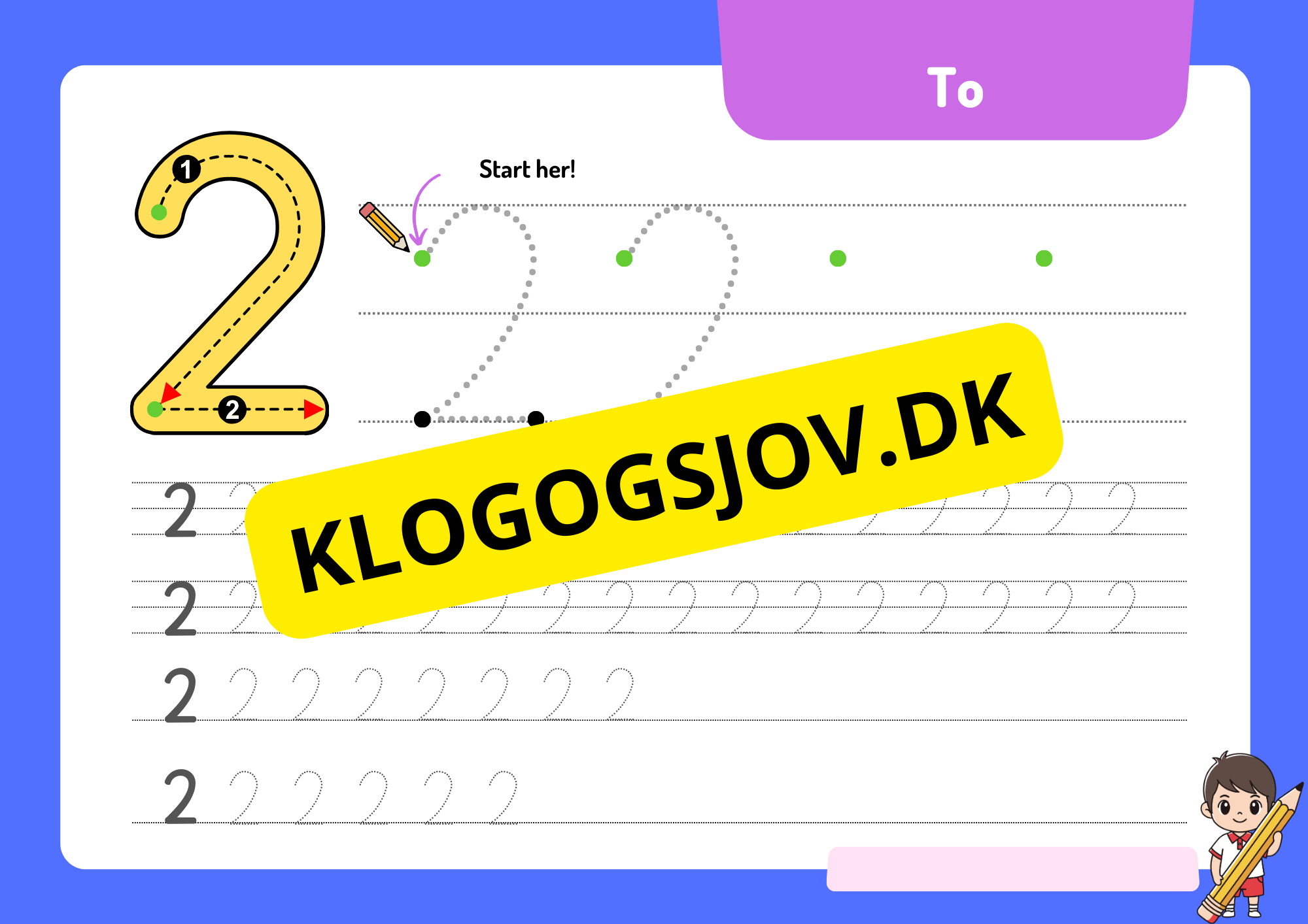 Tal – 0–9 – Hæfte