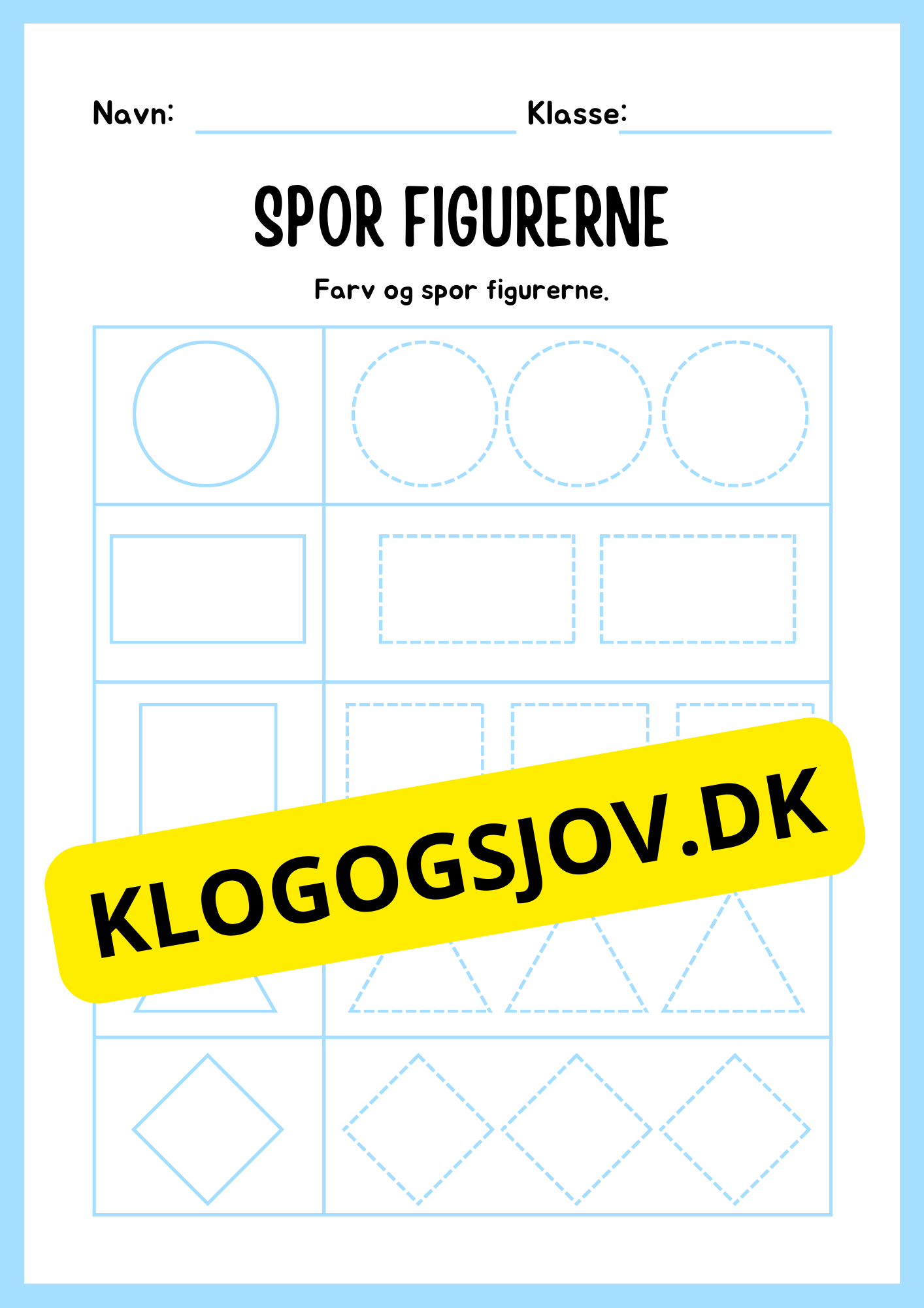 Blandet opgaver – Børnehaveklasse til 1. klasse